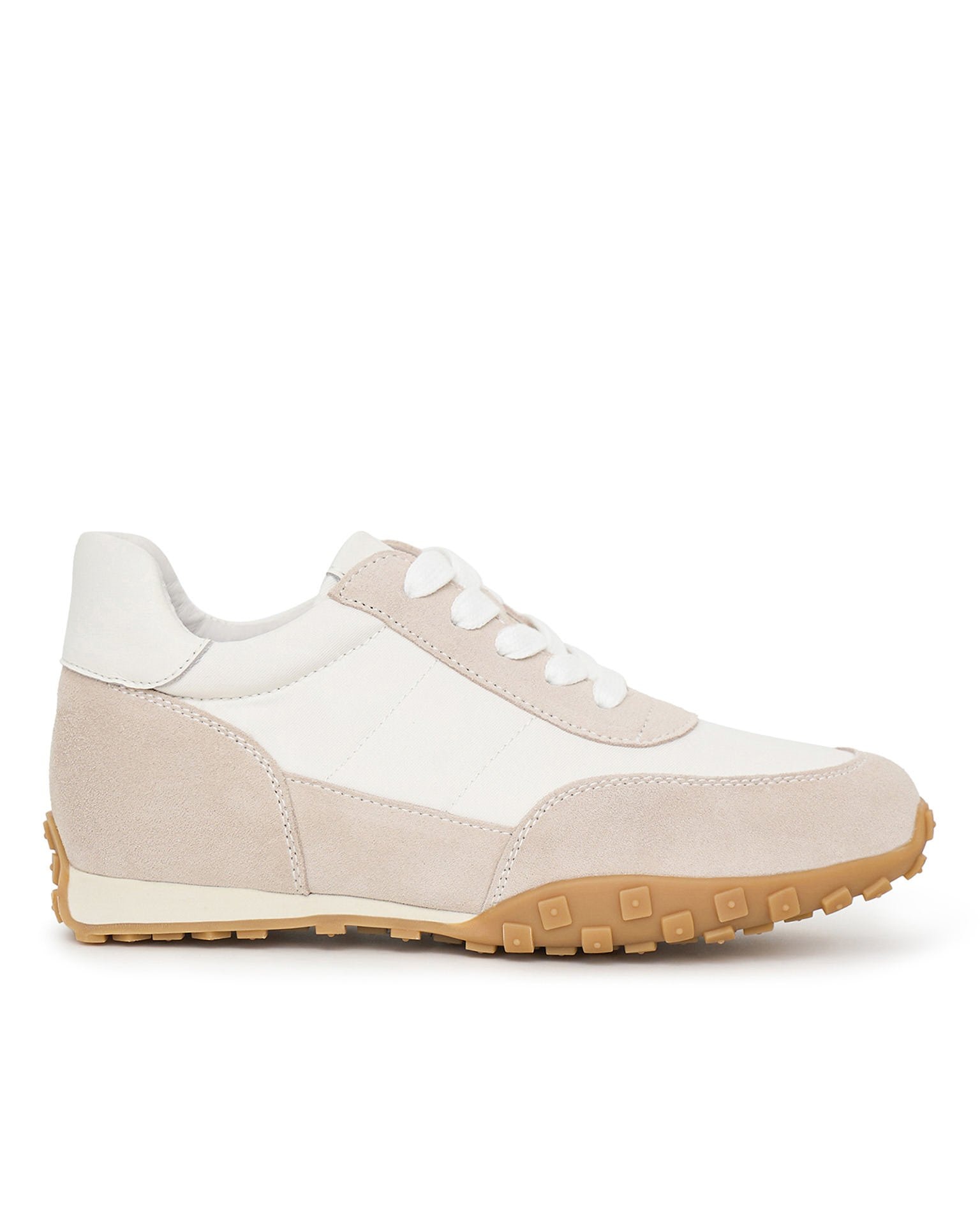 White trainers with beige inserts, White — photo 5