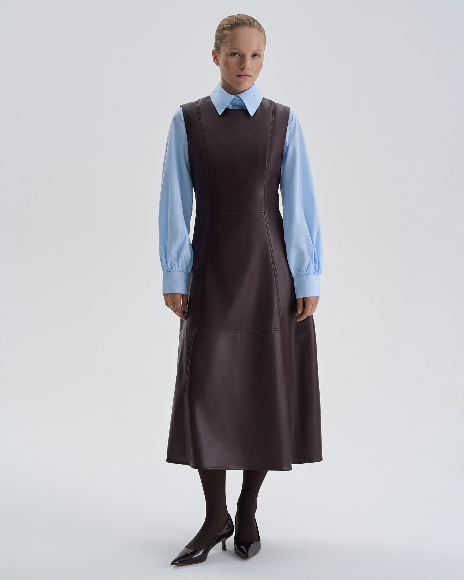 Shirt with voluminous sleeves, Sky Blue — photo 8