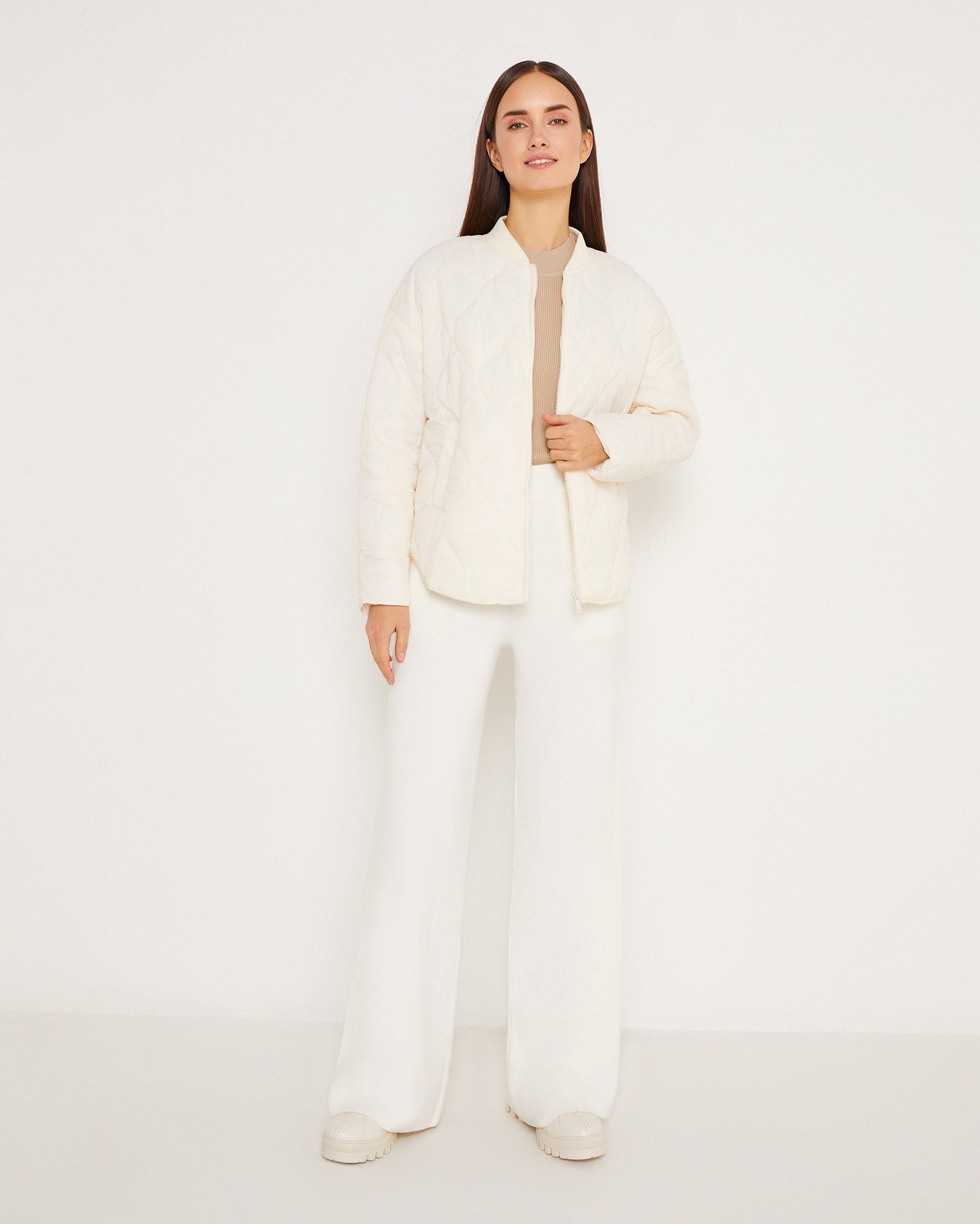 Quilted jacket, Milky — photo 2