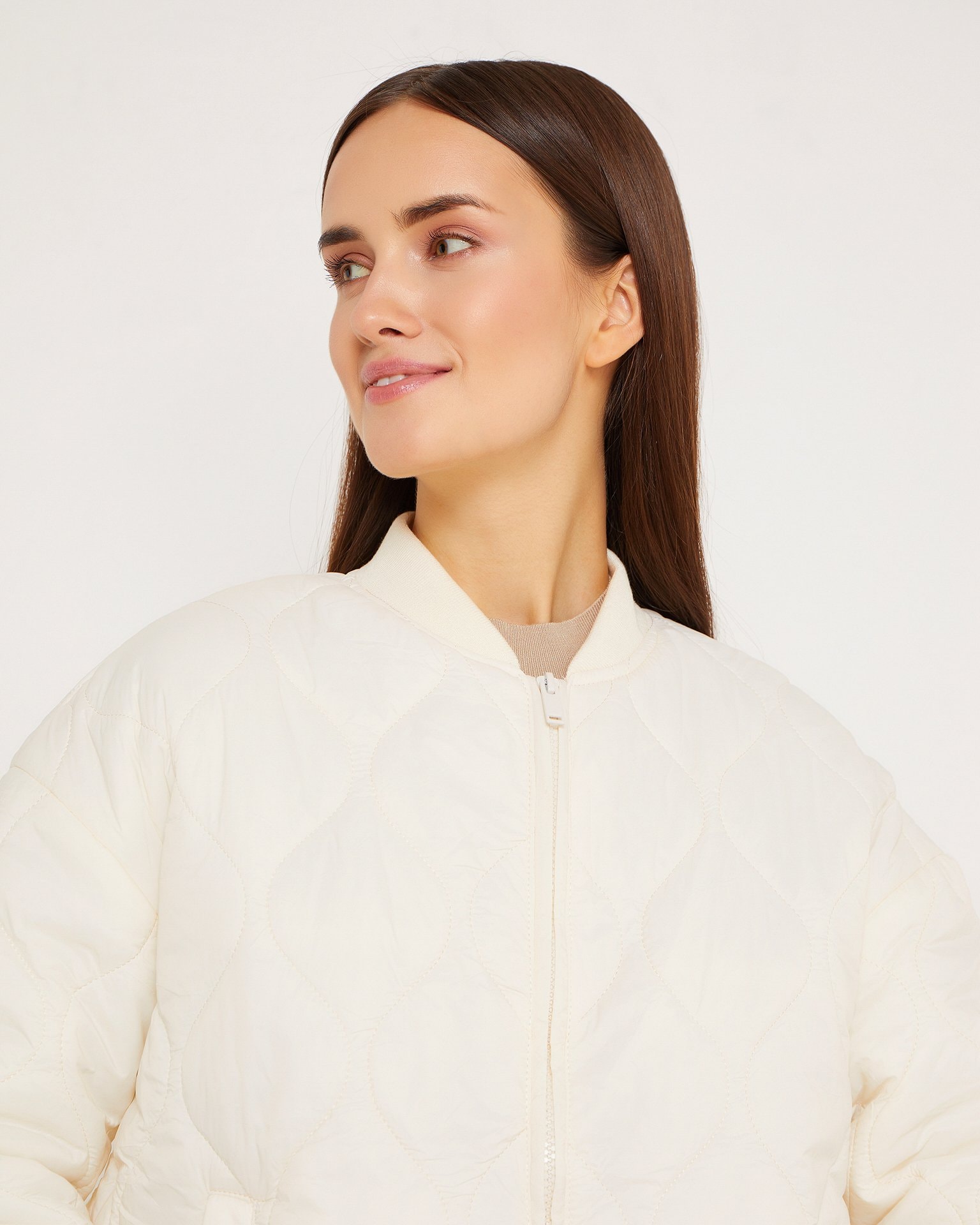 Quilted jacket, Milky — photo 6