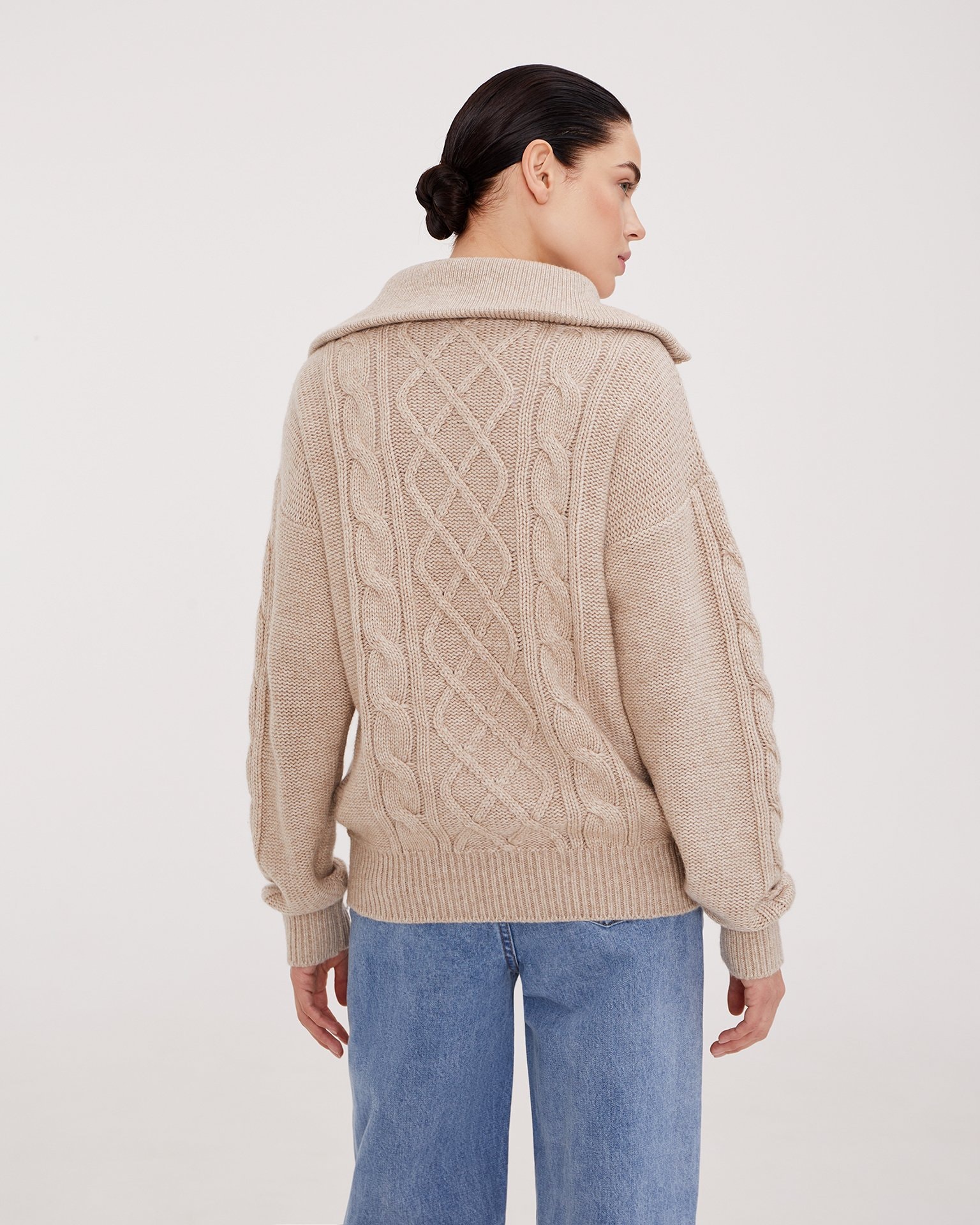 Beige Jumper with Pattern, Beige — photo 5