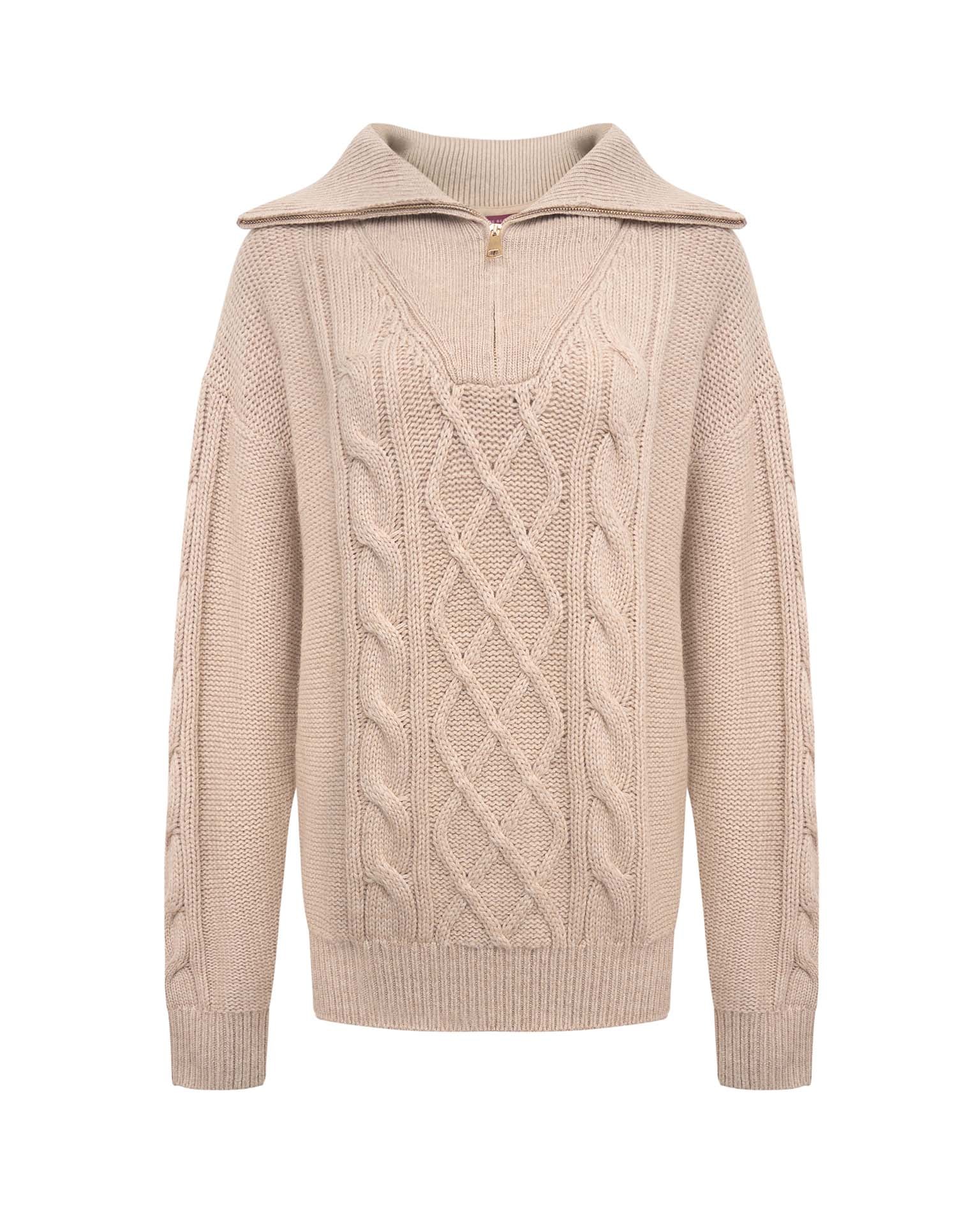 Beige Jumper with Pattern, Beige — photo 7