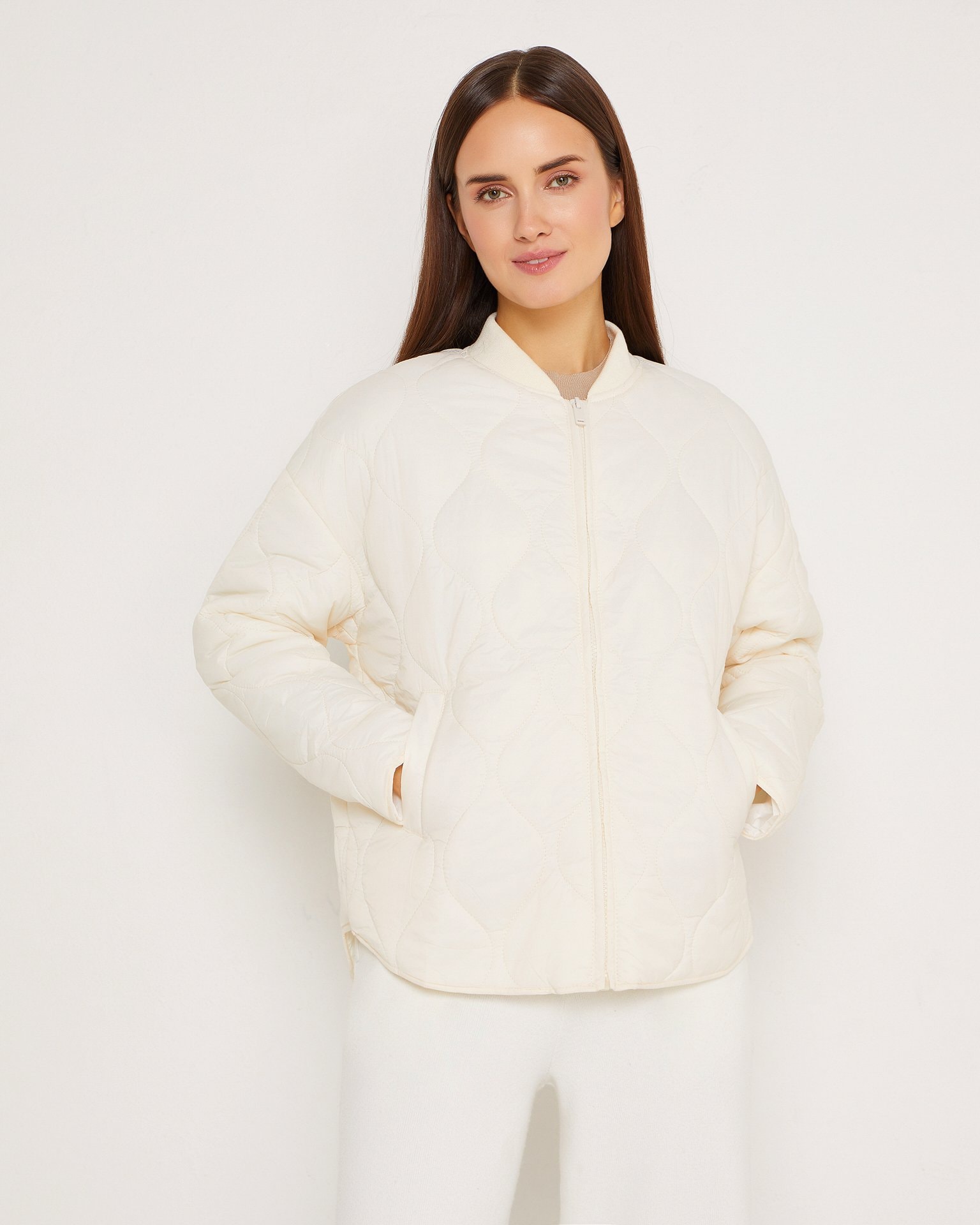 Quilted jacket, Milky