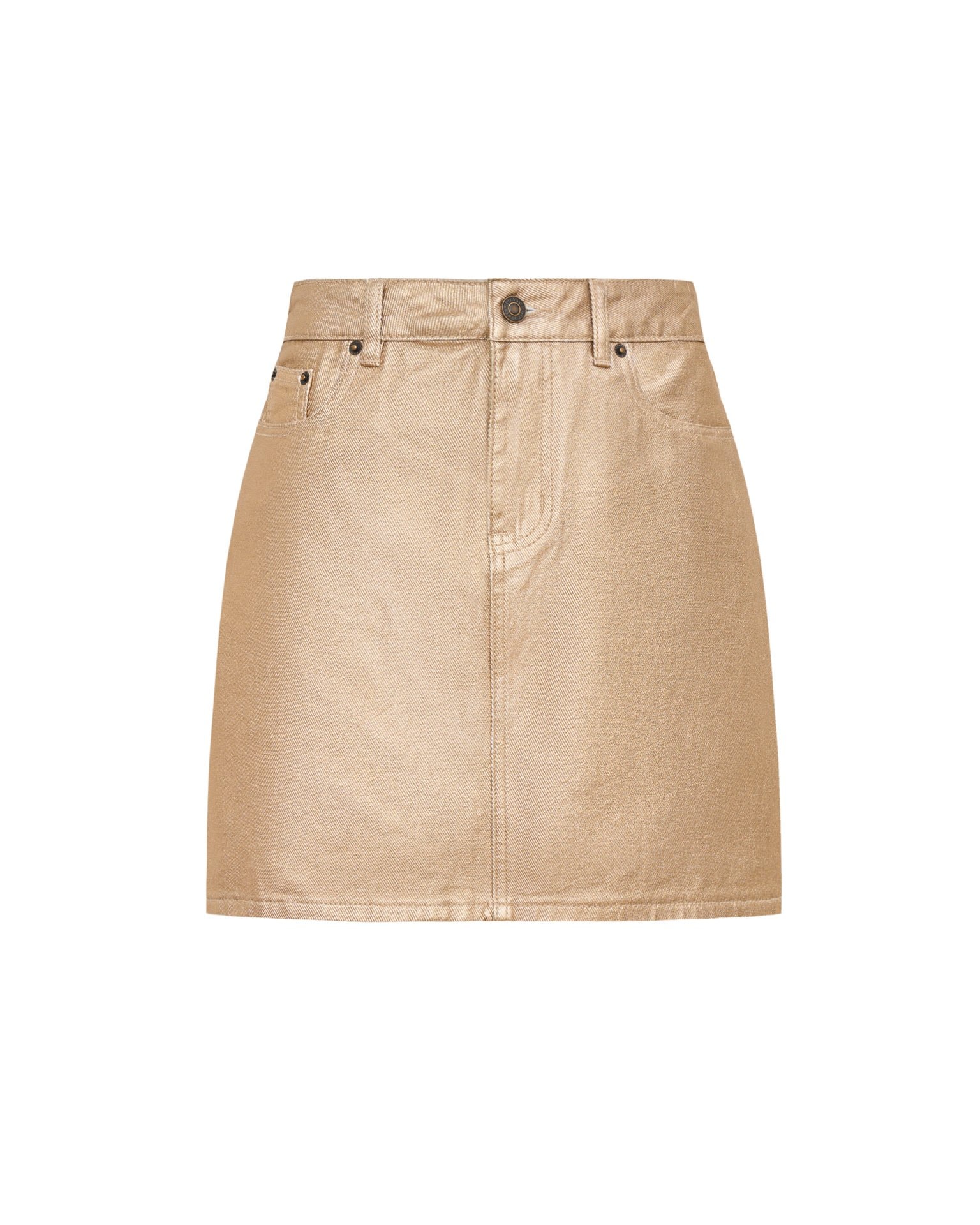Skirt with a metallic effect, Golden — photo 10