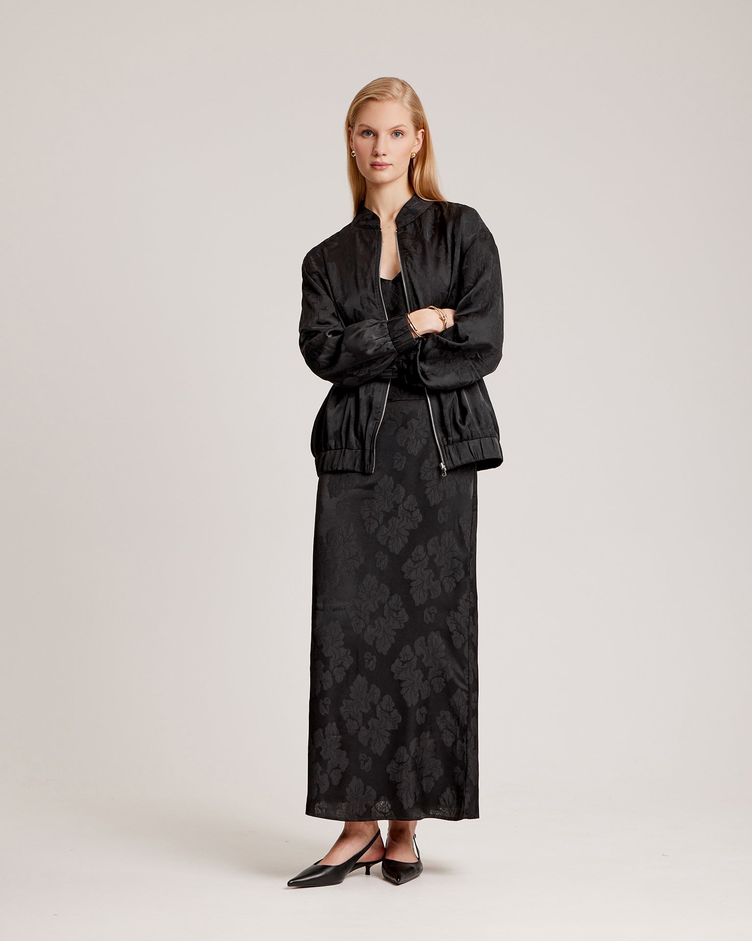 Jacquard bomber jacket