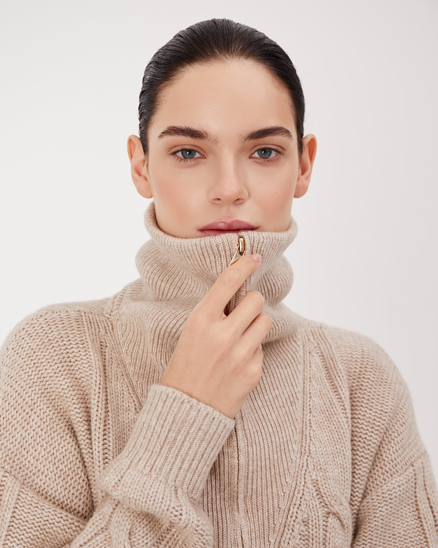 Beige Jumper with Pattern, Beige — photo 4