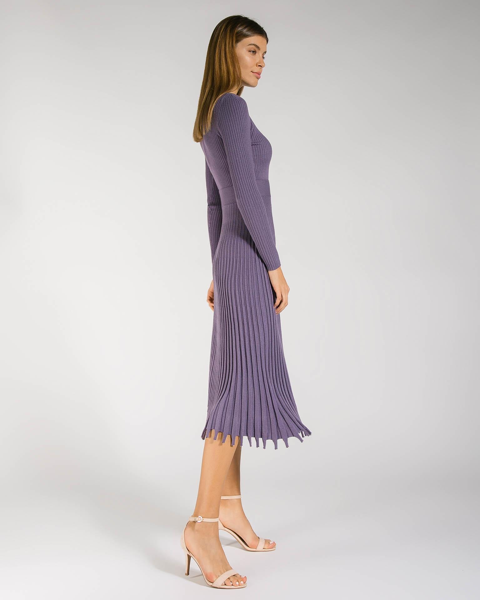 Sleeved minimalist dress, Lilac — photo 3