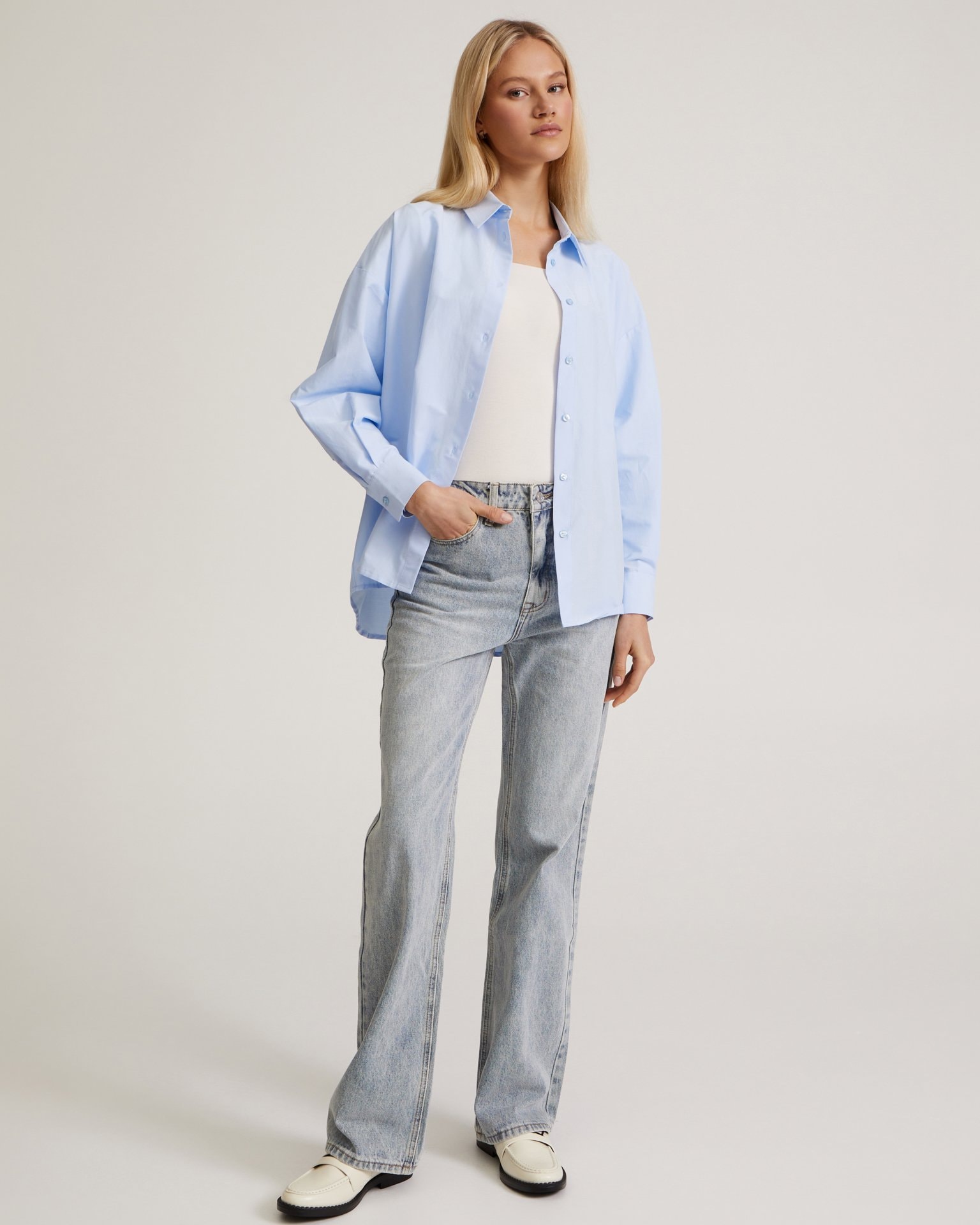 Grey-blue jeans, Sky Blue — photo 7