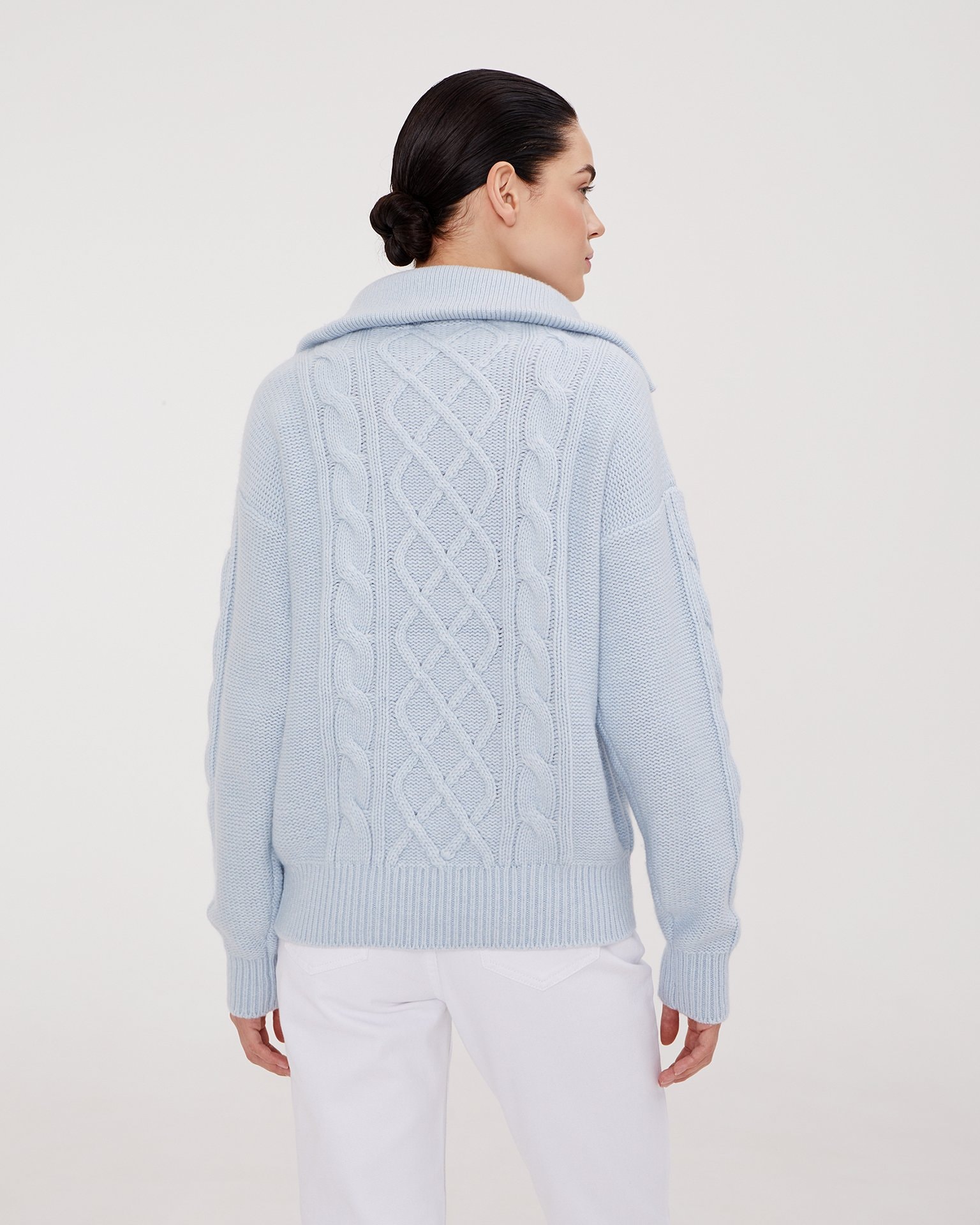 Textured Sweater, Sky blue — photo 4