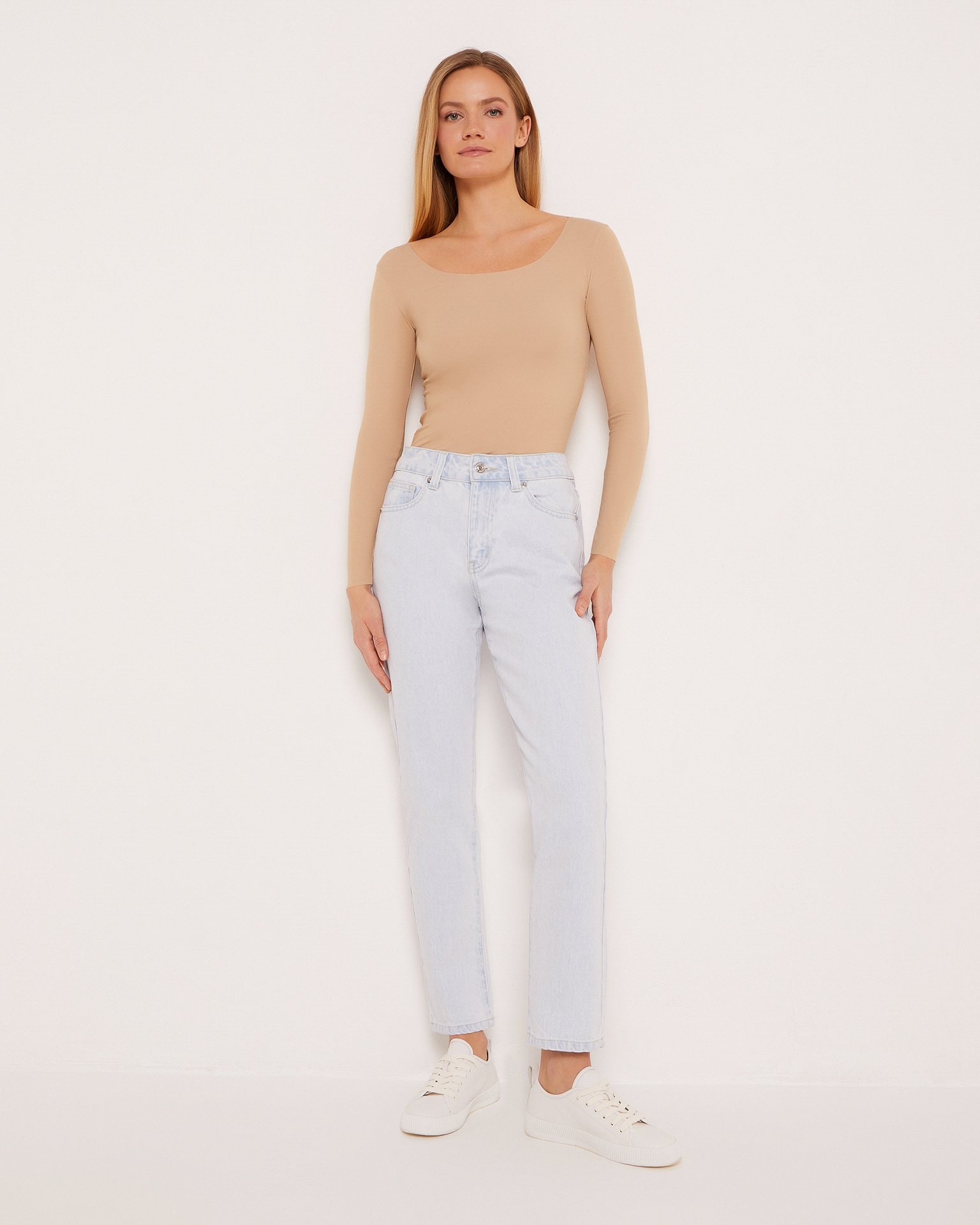Mom jeans in light blue, Light Blue