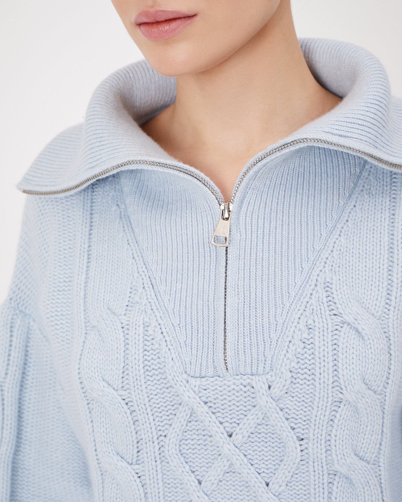 Textured Sweater, Sky blue — photo 6