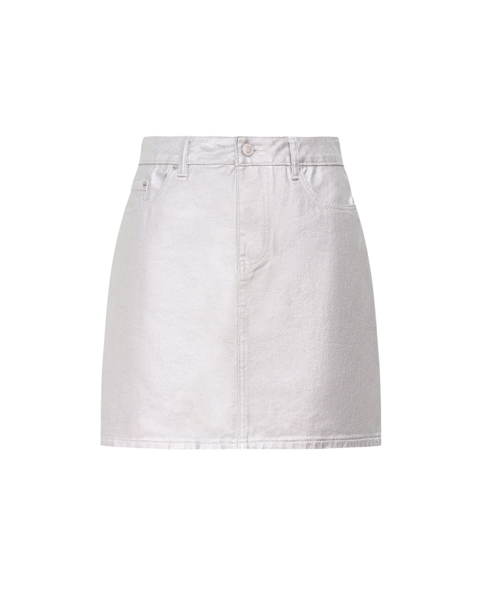 Skirt with a metallic effect, Silver — photo 9
