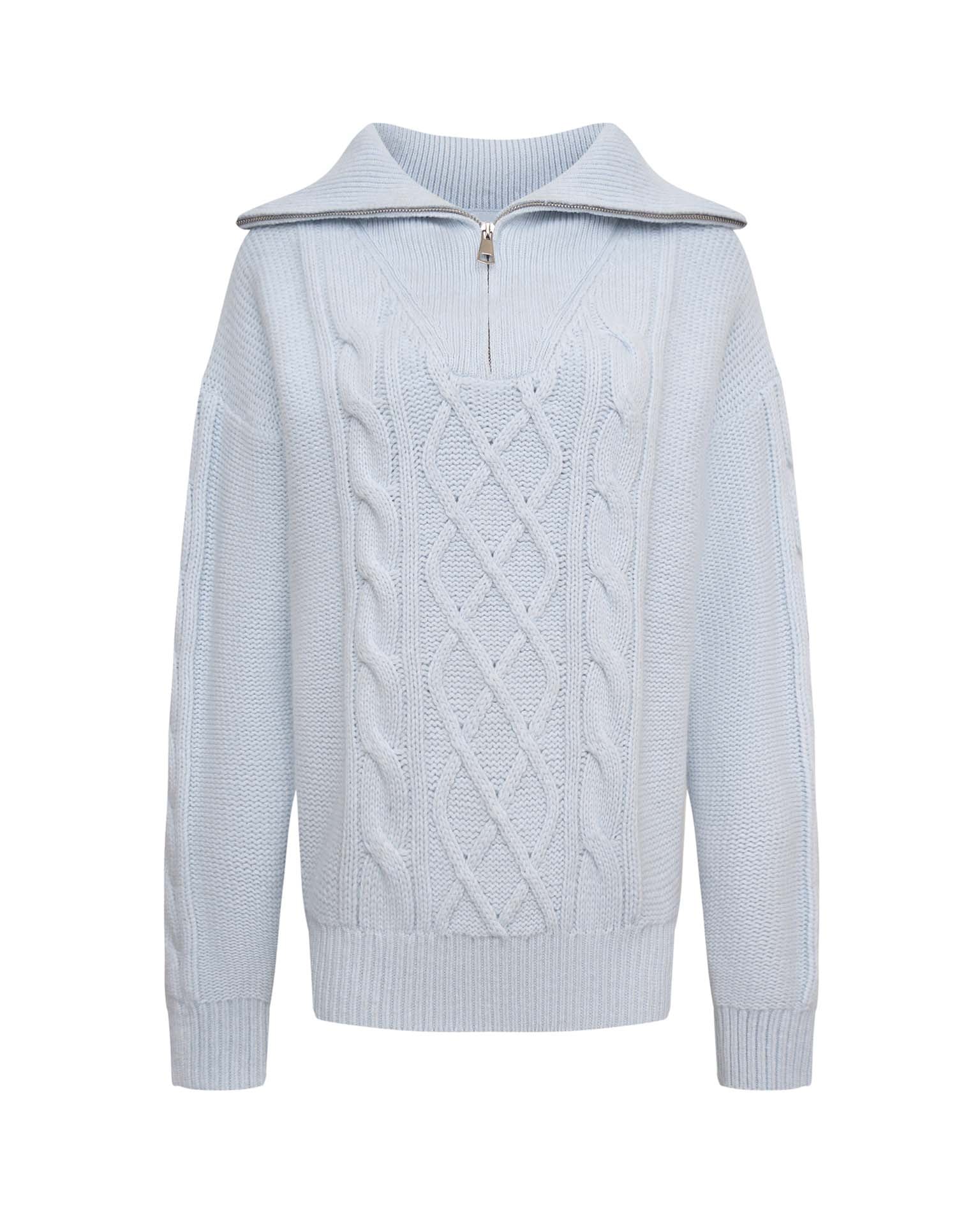 Textured Sweater, Sky blue — photo 7