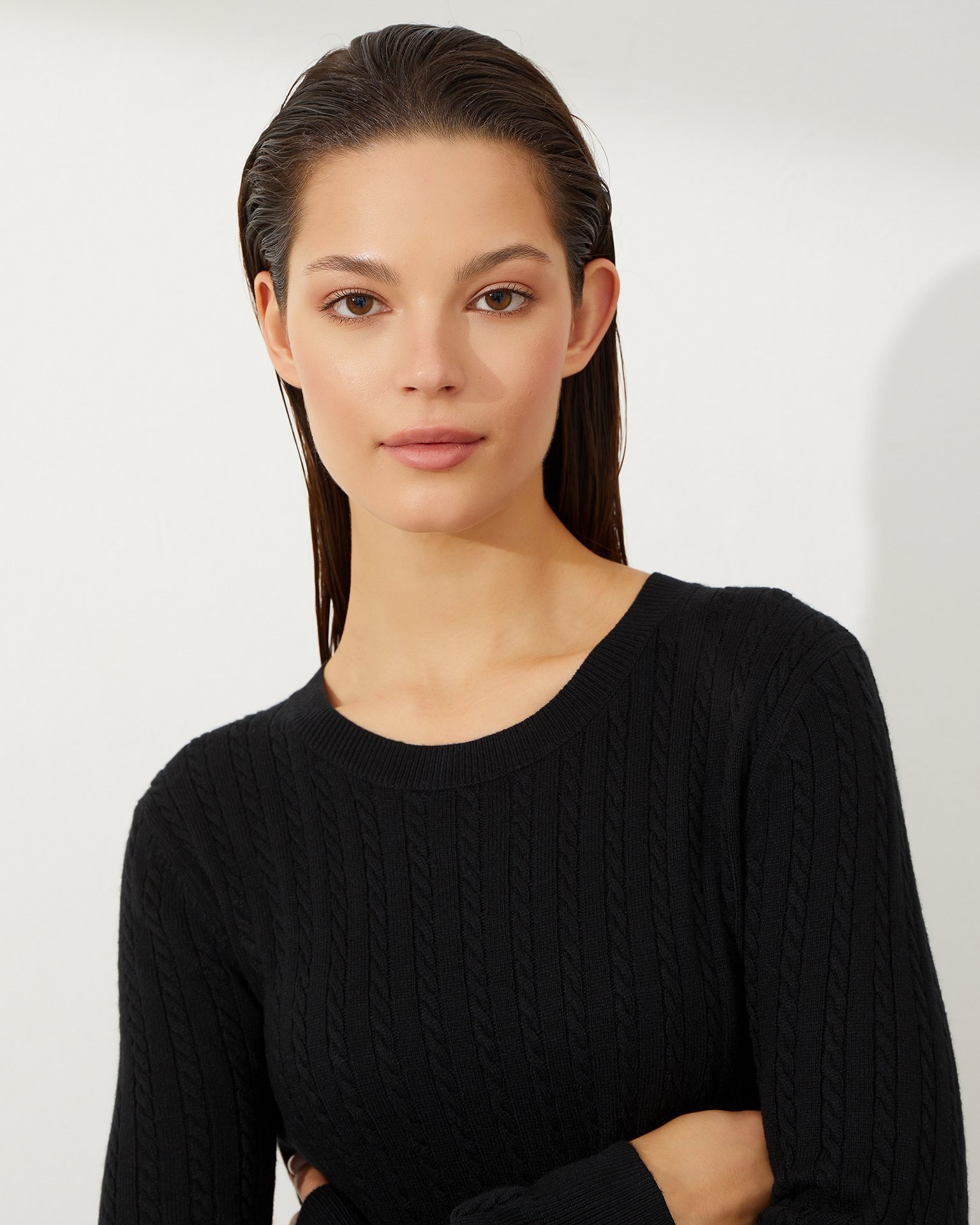 Form-fitting black dress, Black — photo 4