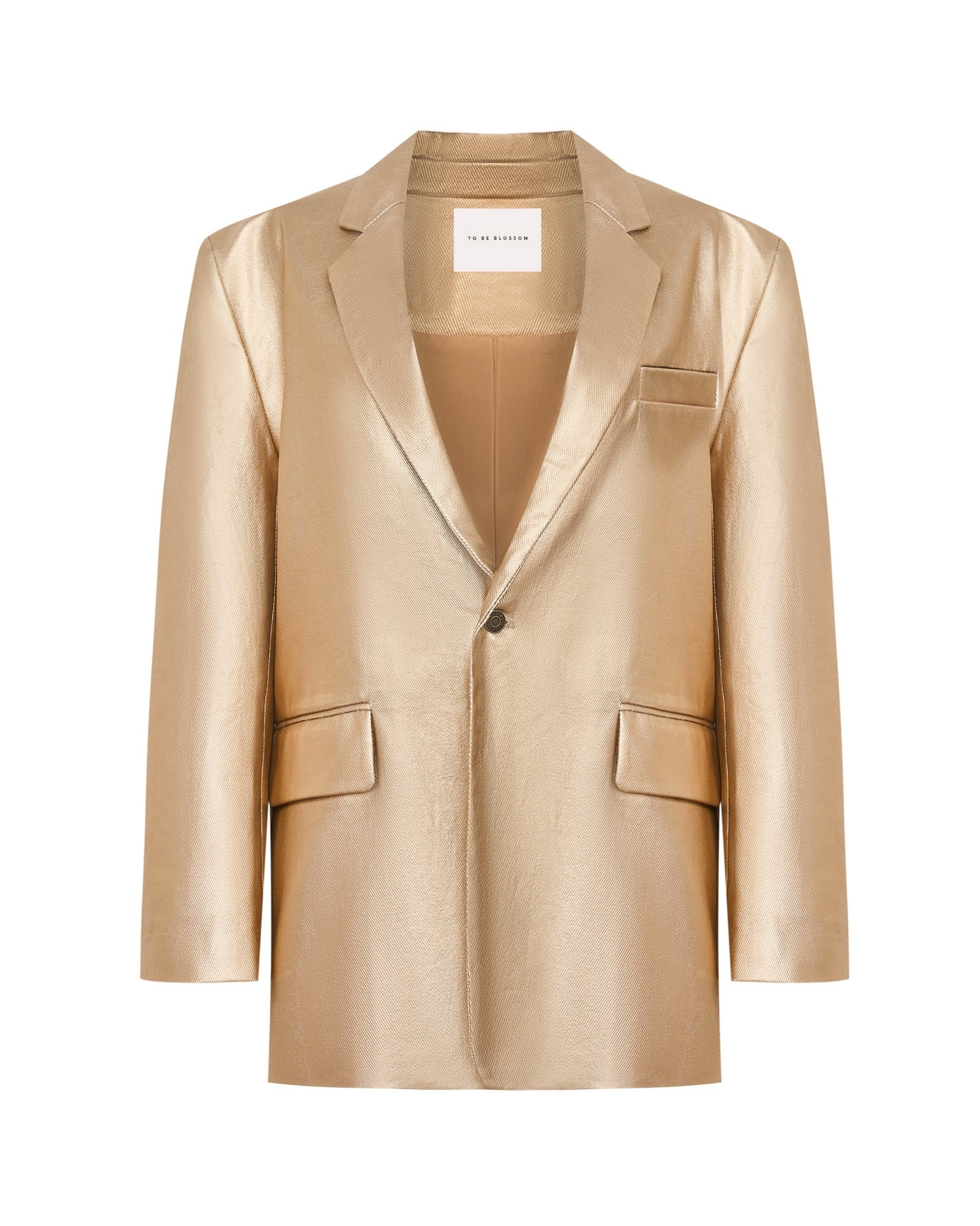 Jacket with a Metallic Effect, Golden — photo 10