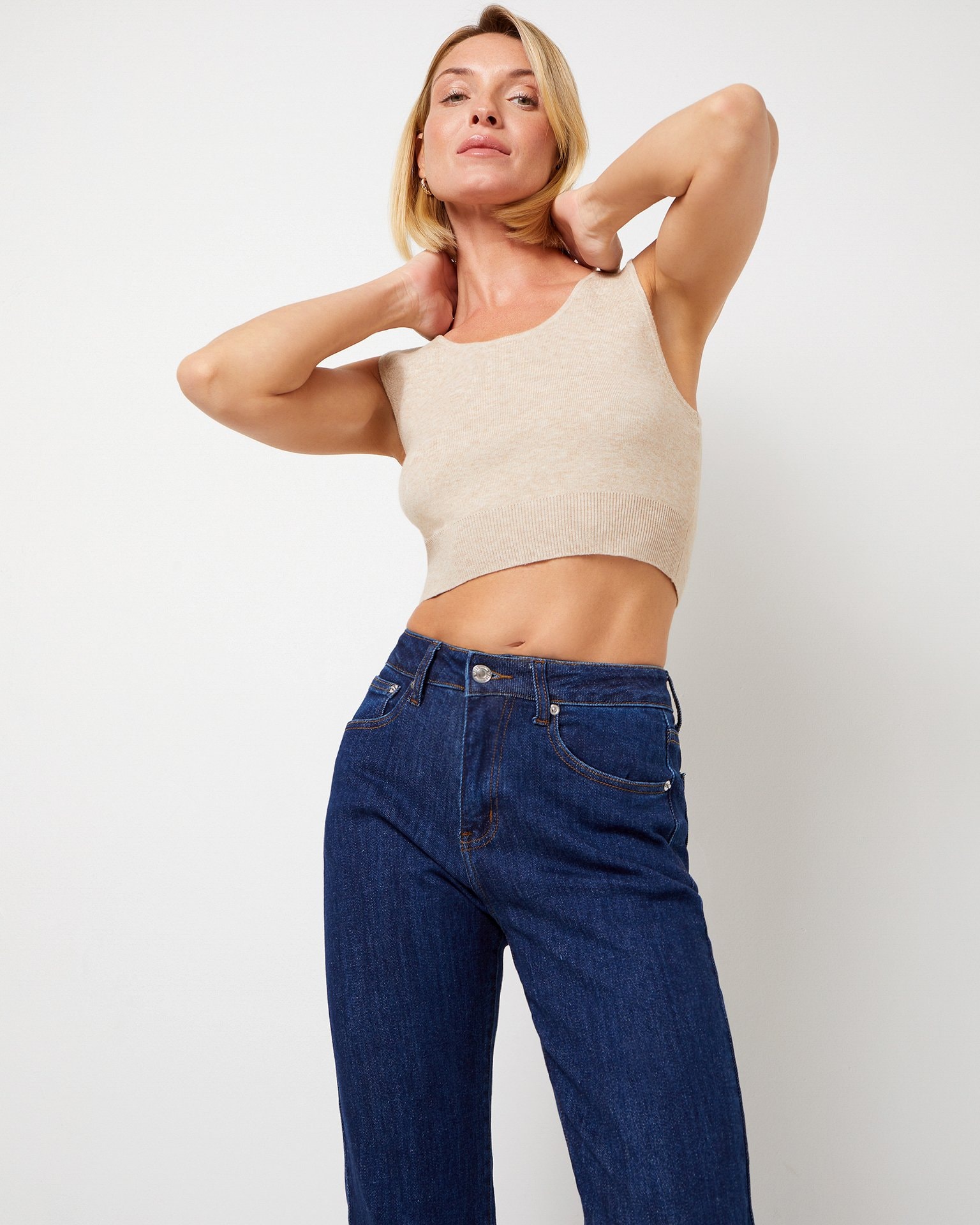 Straight-leg jeans, Blue