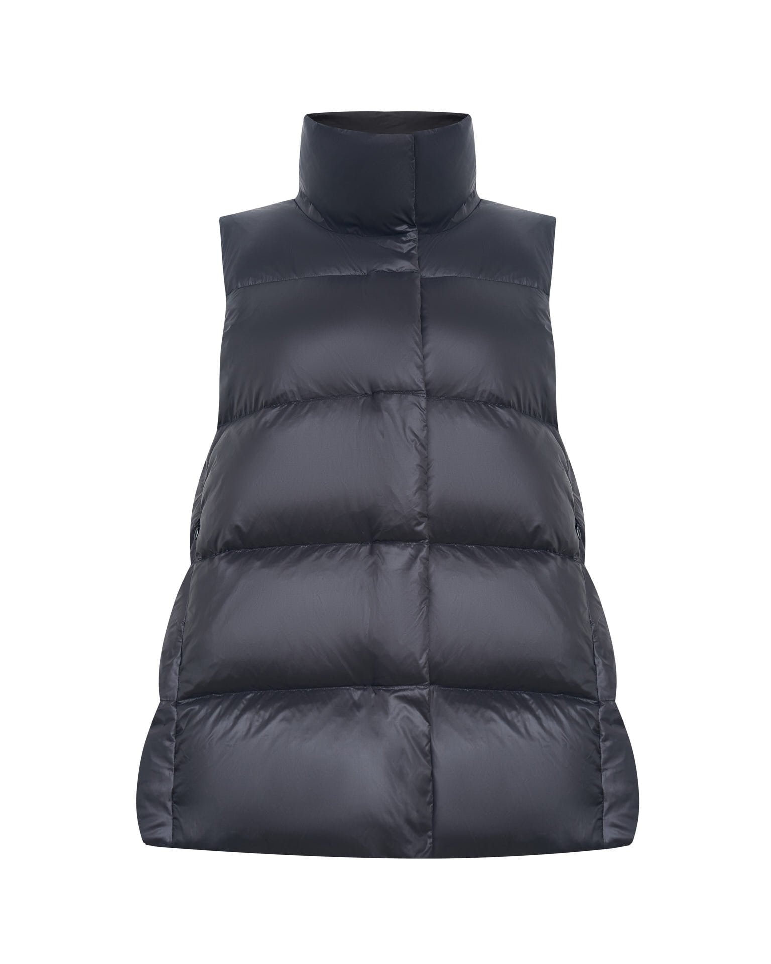 Insulated vest with a stand-up collar, Black — photo 8