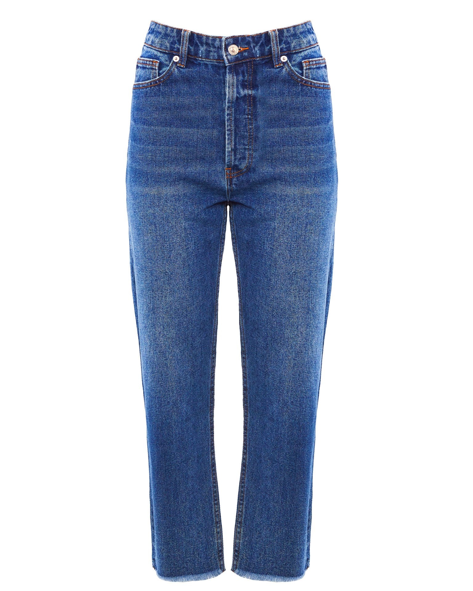 Cropped wide-leg jeans, Blue