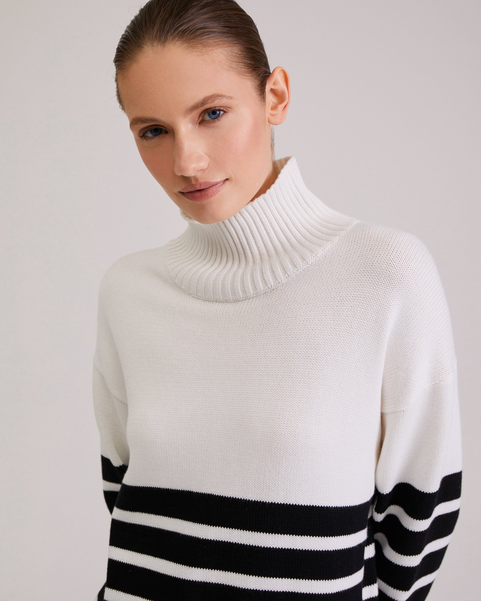 White striped jumper, White — photo 4