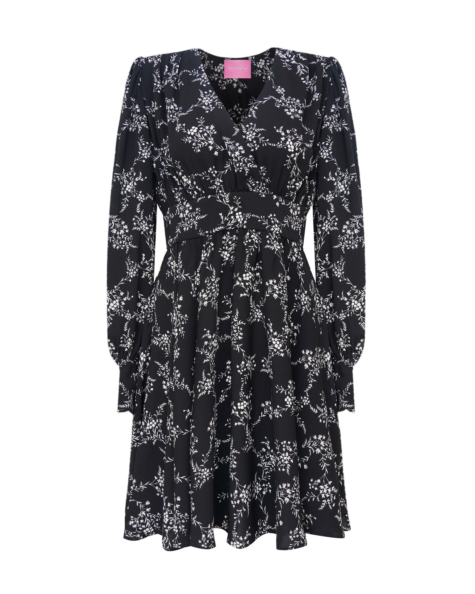 Black Dress with Pattern, Black — photo 2
