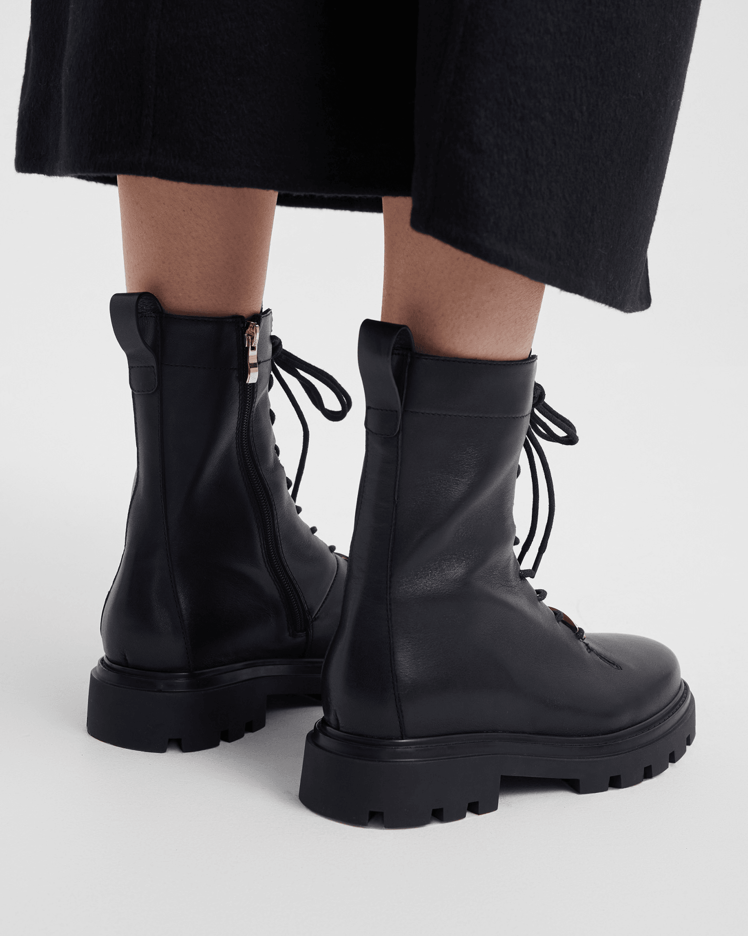 Boots made of genuine leather, Black — photo 5