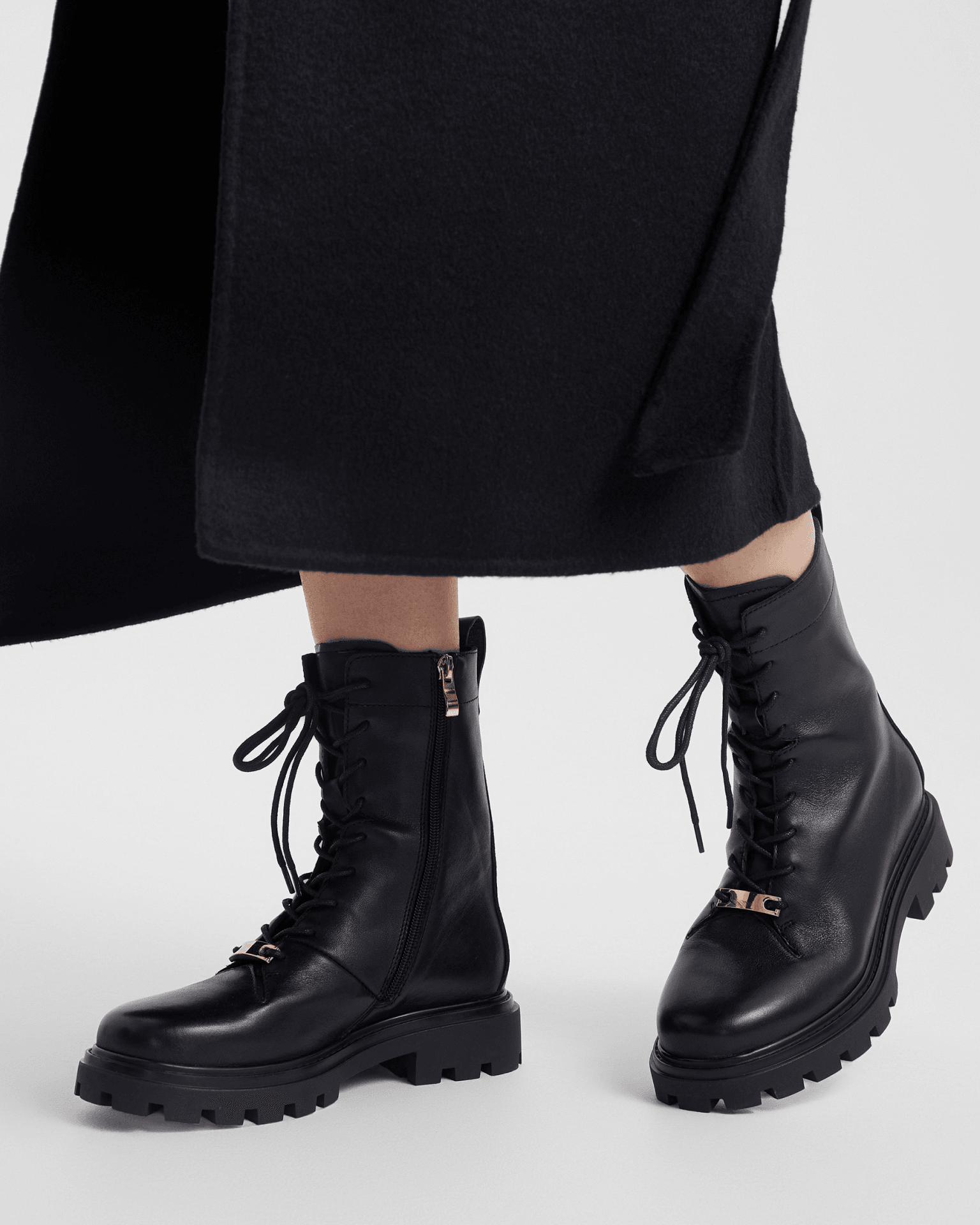 Boots made of genuine leather, Black — photo 3