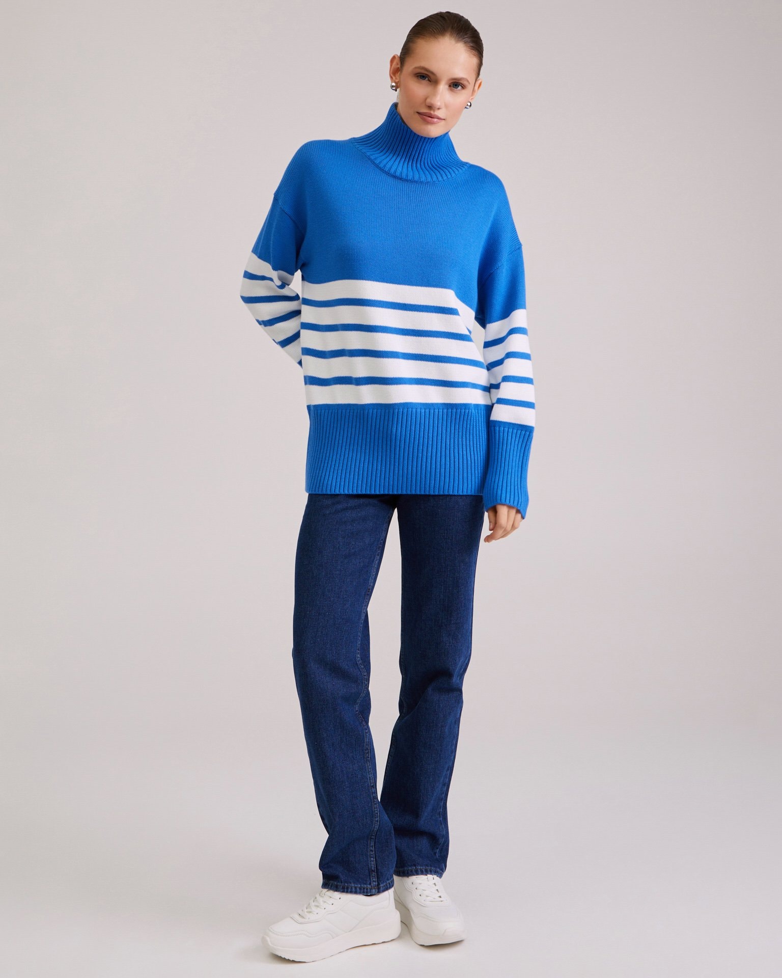 Striped jumper, Blue