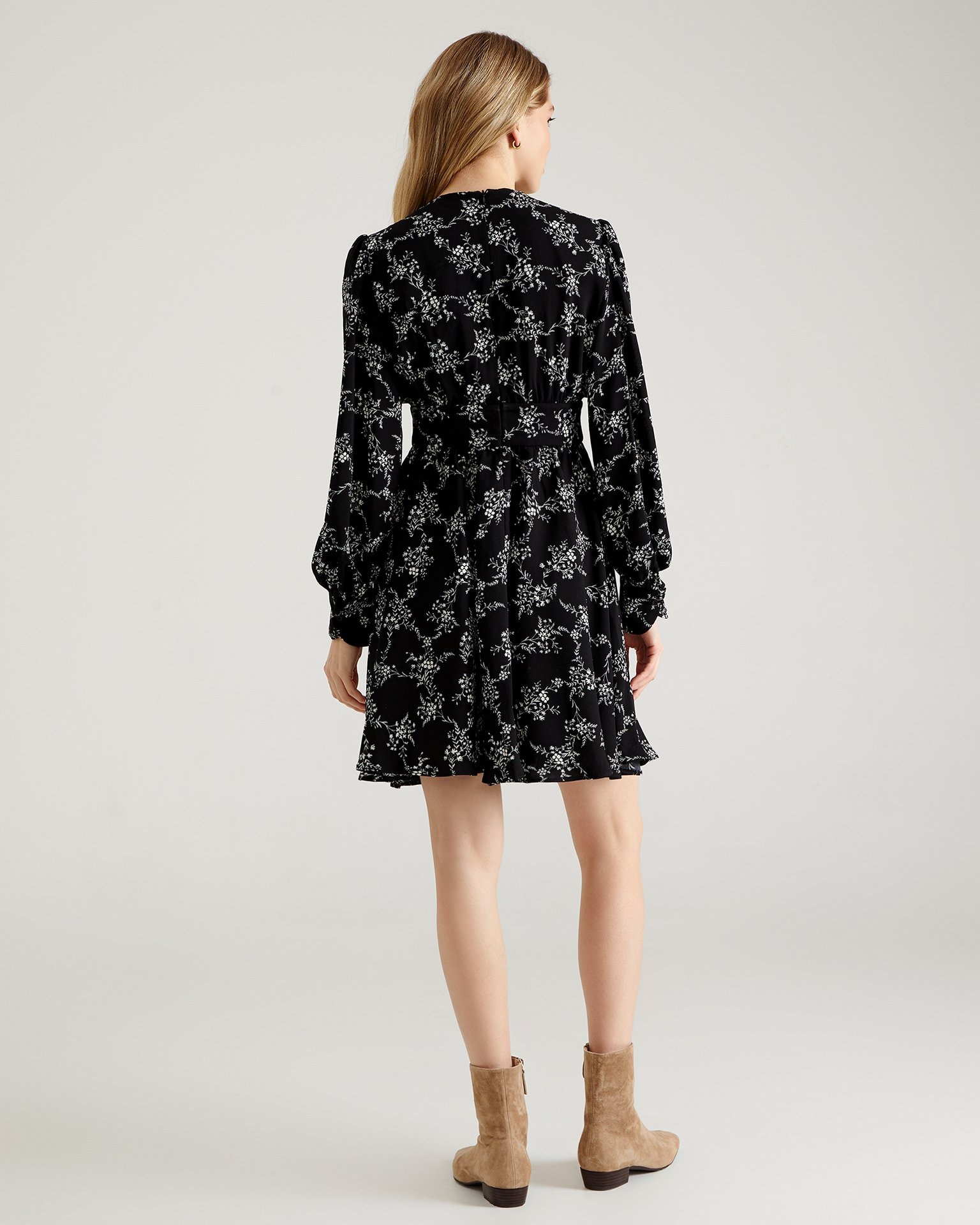 Black Dress with Pattern, Black — photo 5