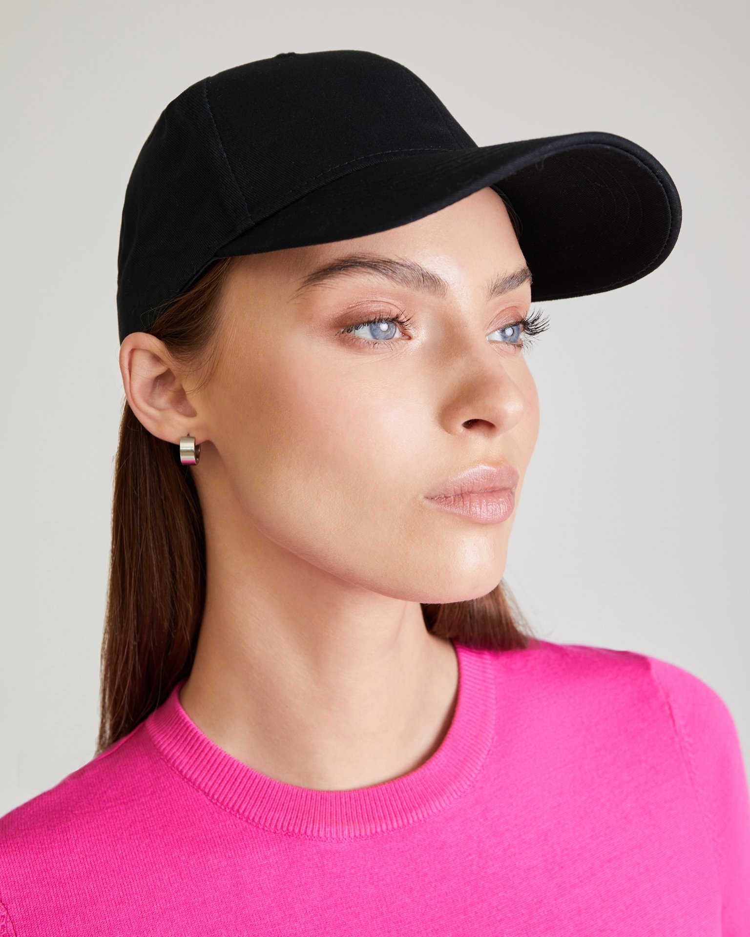 Black Baseball Cap, Black — photo 3