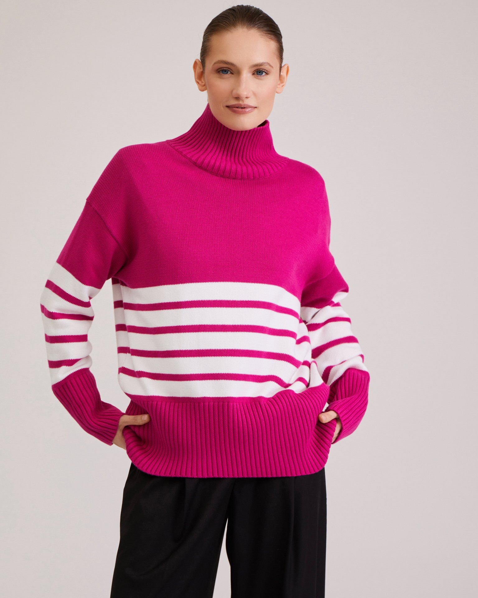 Striped jumper, Fuchsia — photo 5