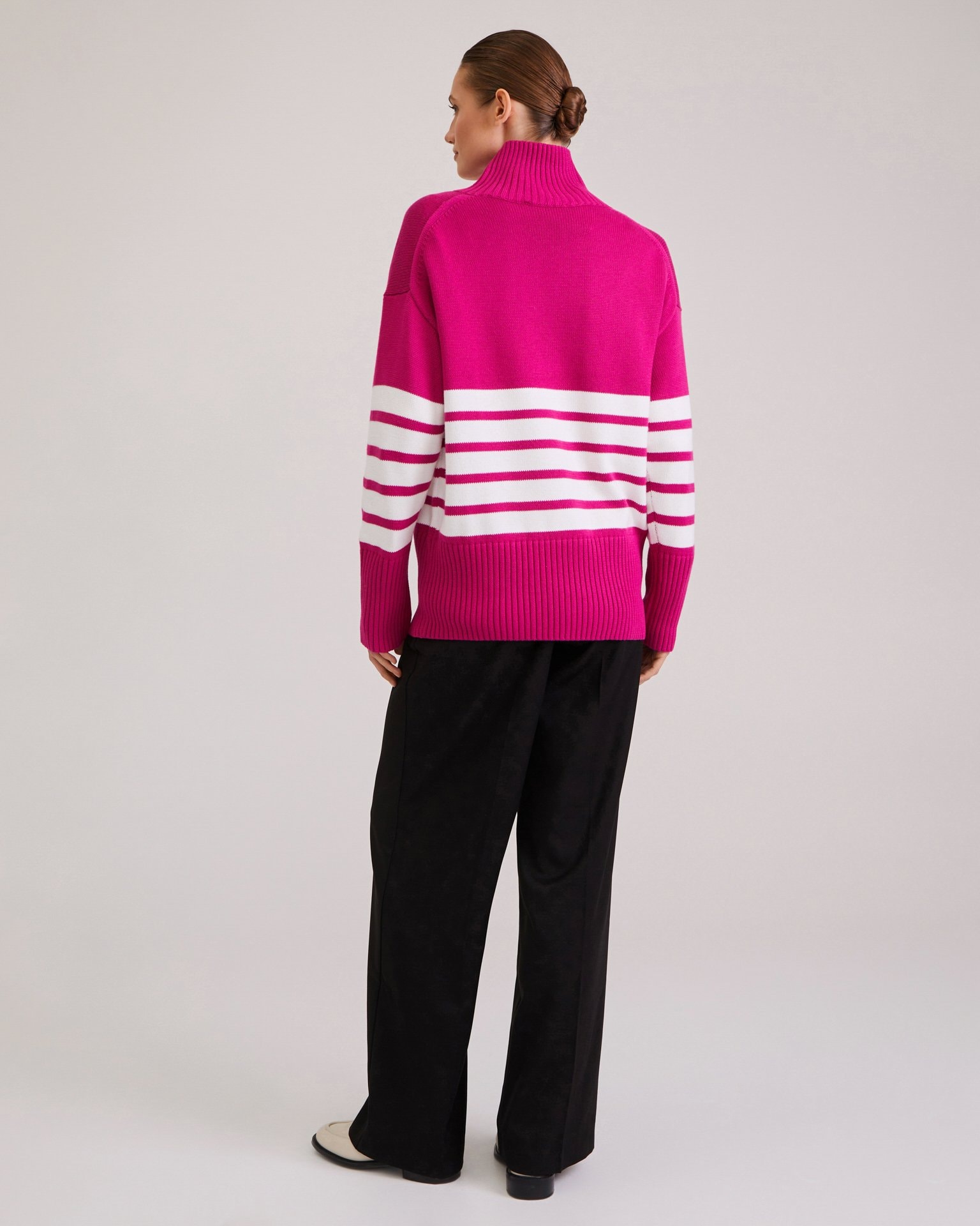 Striped jumper, Fuchsia — photo 3