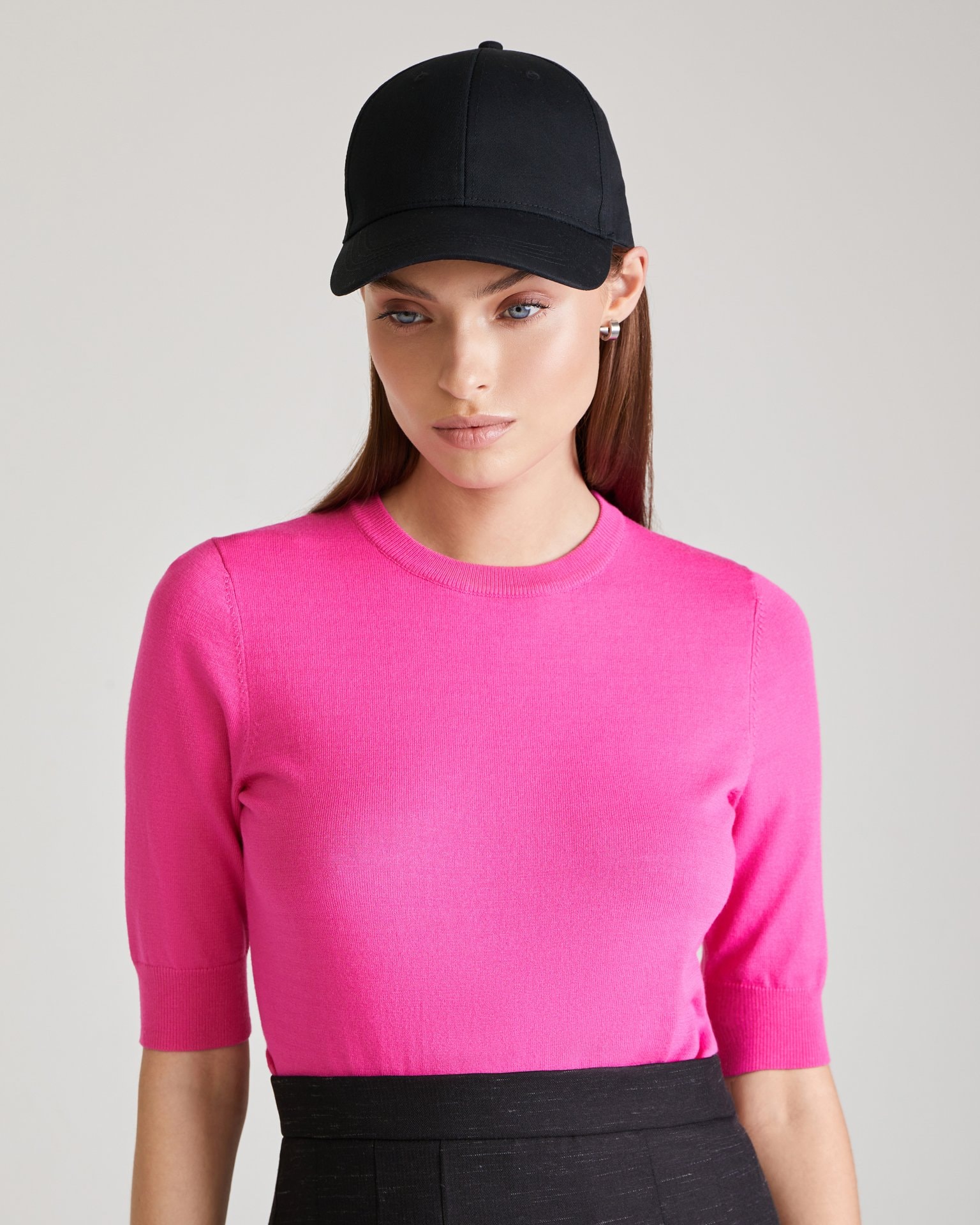 Black Baseball Cap, Black — photo 2
