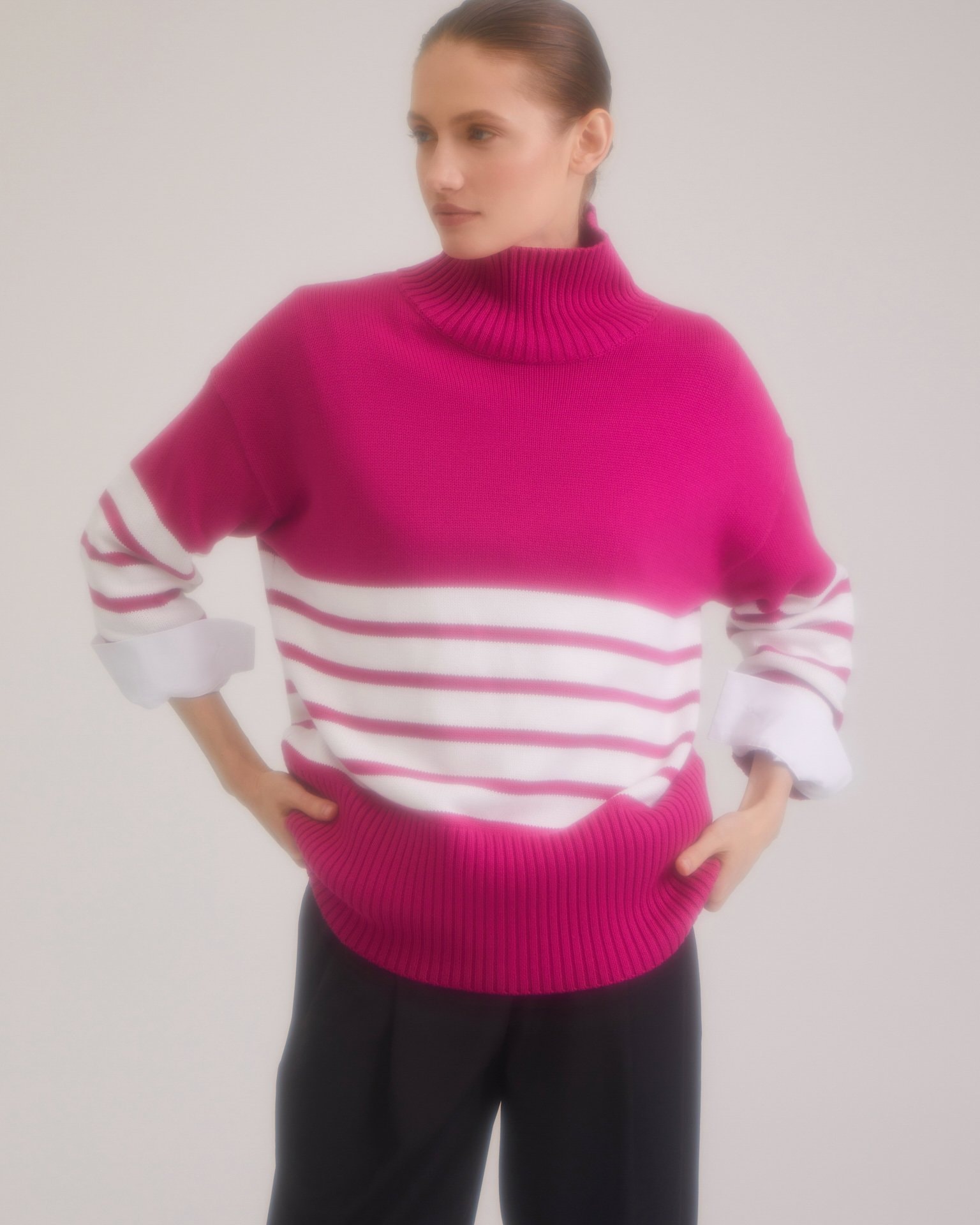 Striped jumper, Fuchsia — photo 4