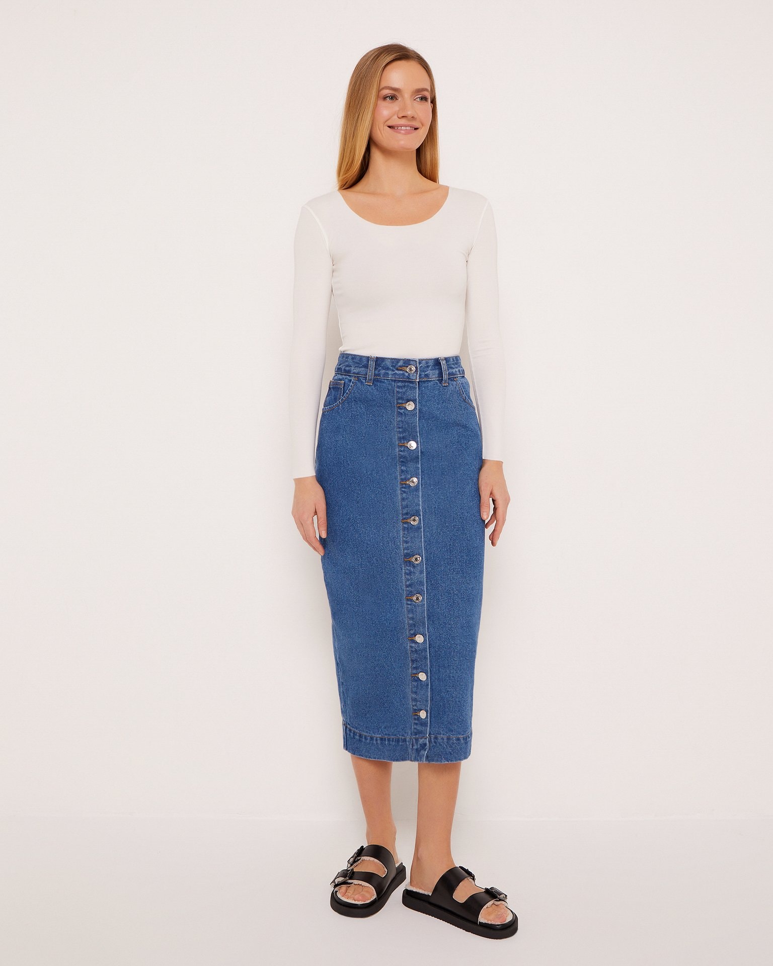 Denim skirt, Blue — photo 2