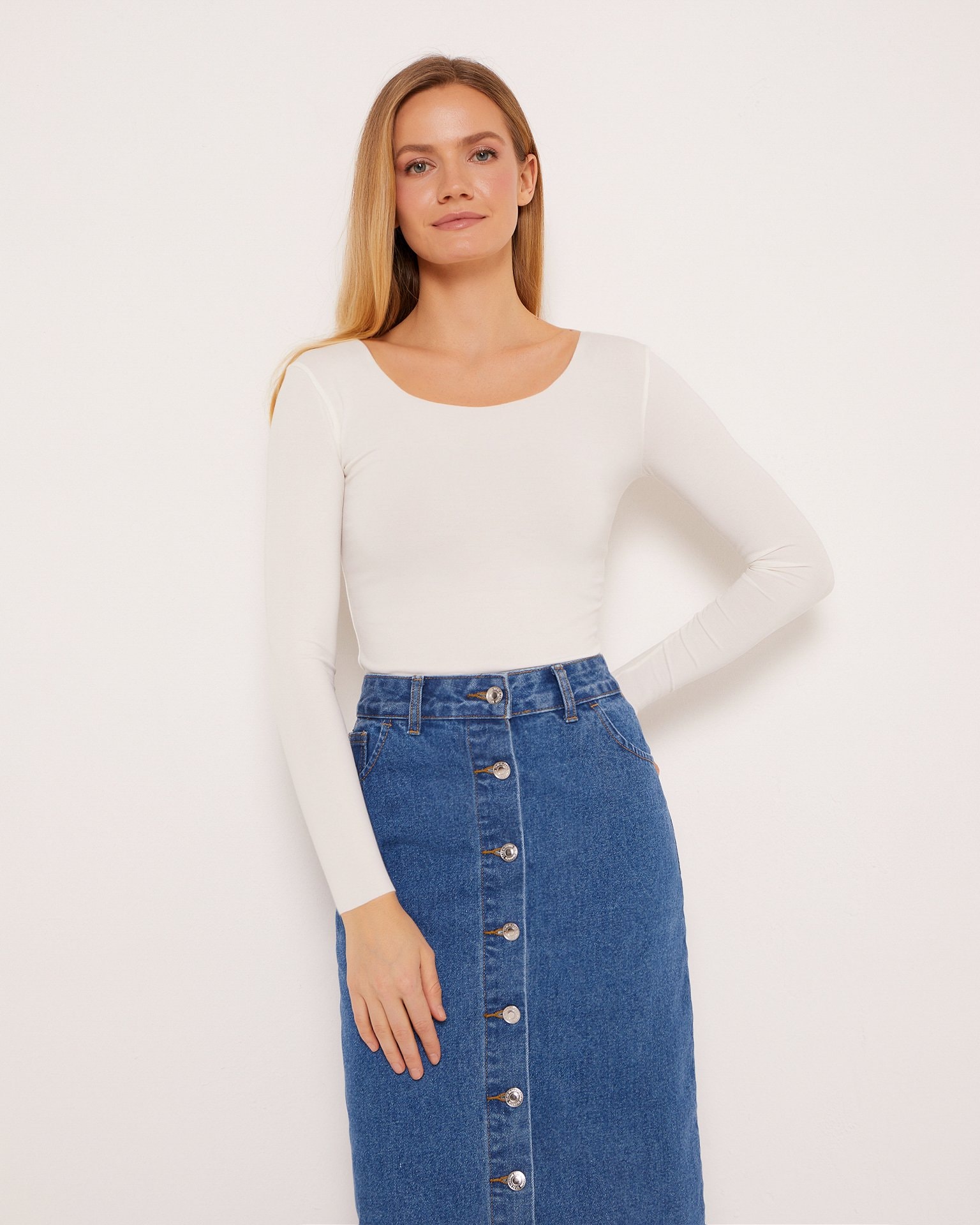 Denim skirt, Blue — photo 4