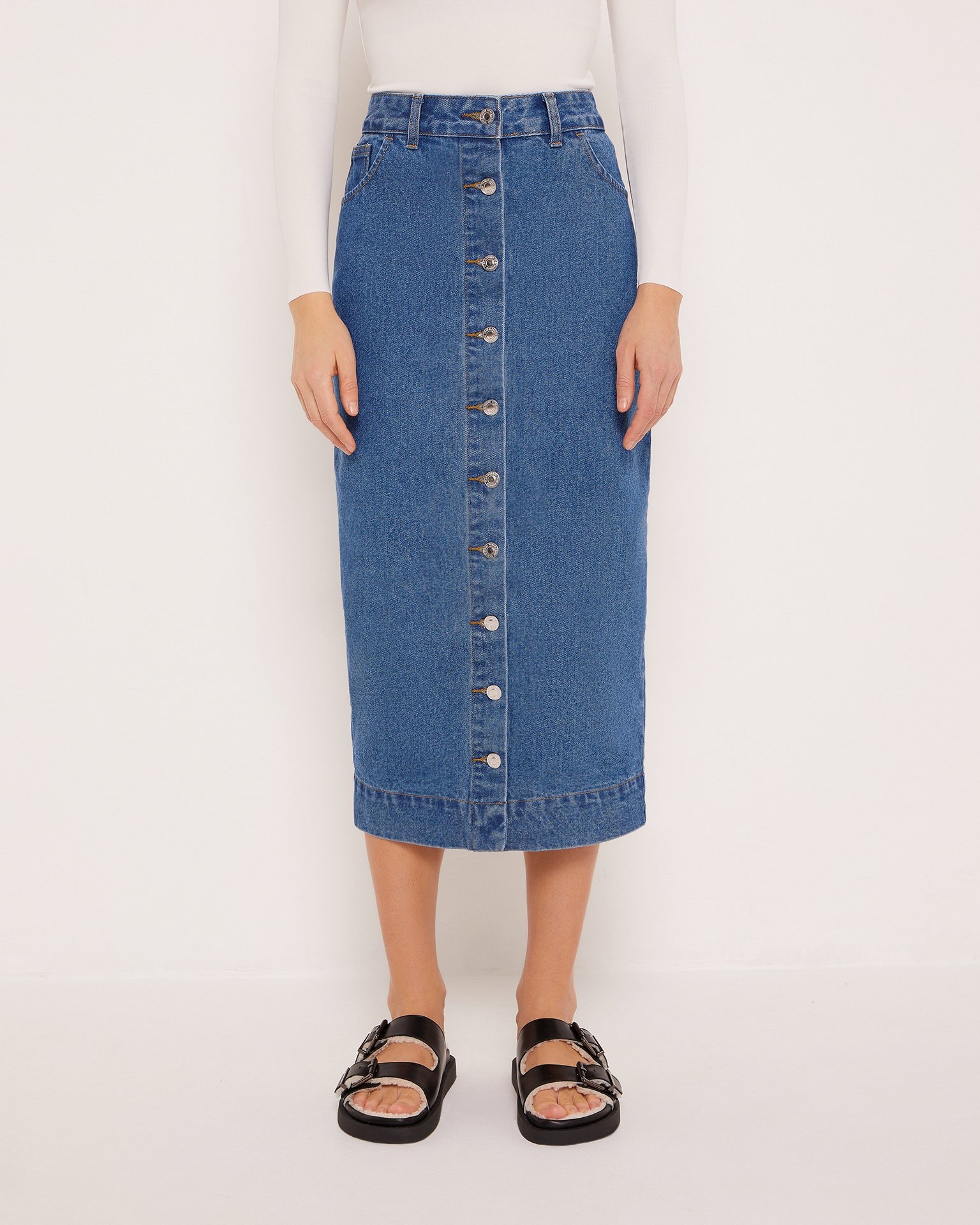 Denim skirt, Blue — photo 5
