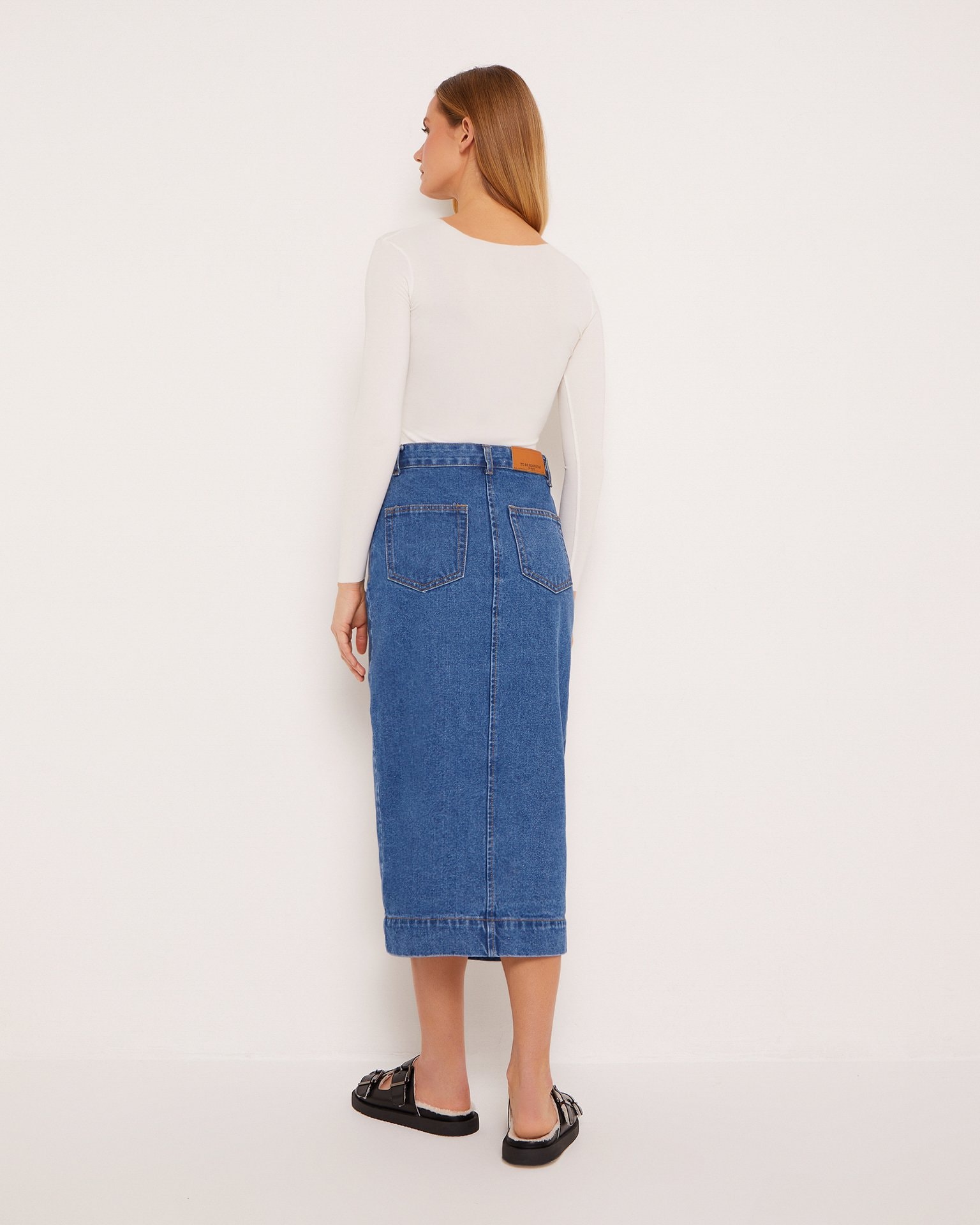 Denim skirt, Blue — photo 3