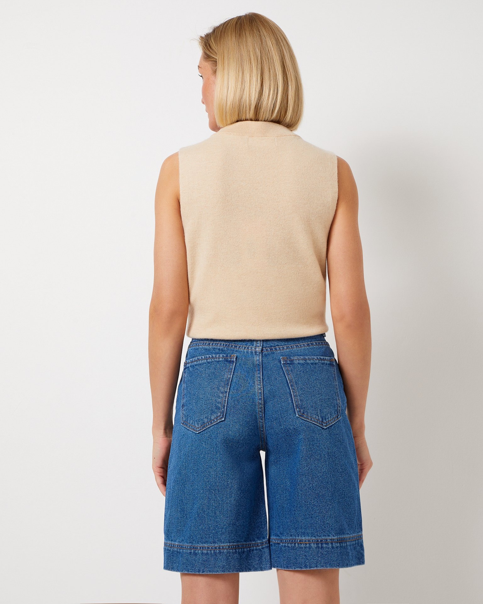 Cotton shorts, Blue — photo 4