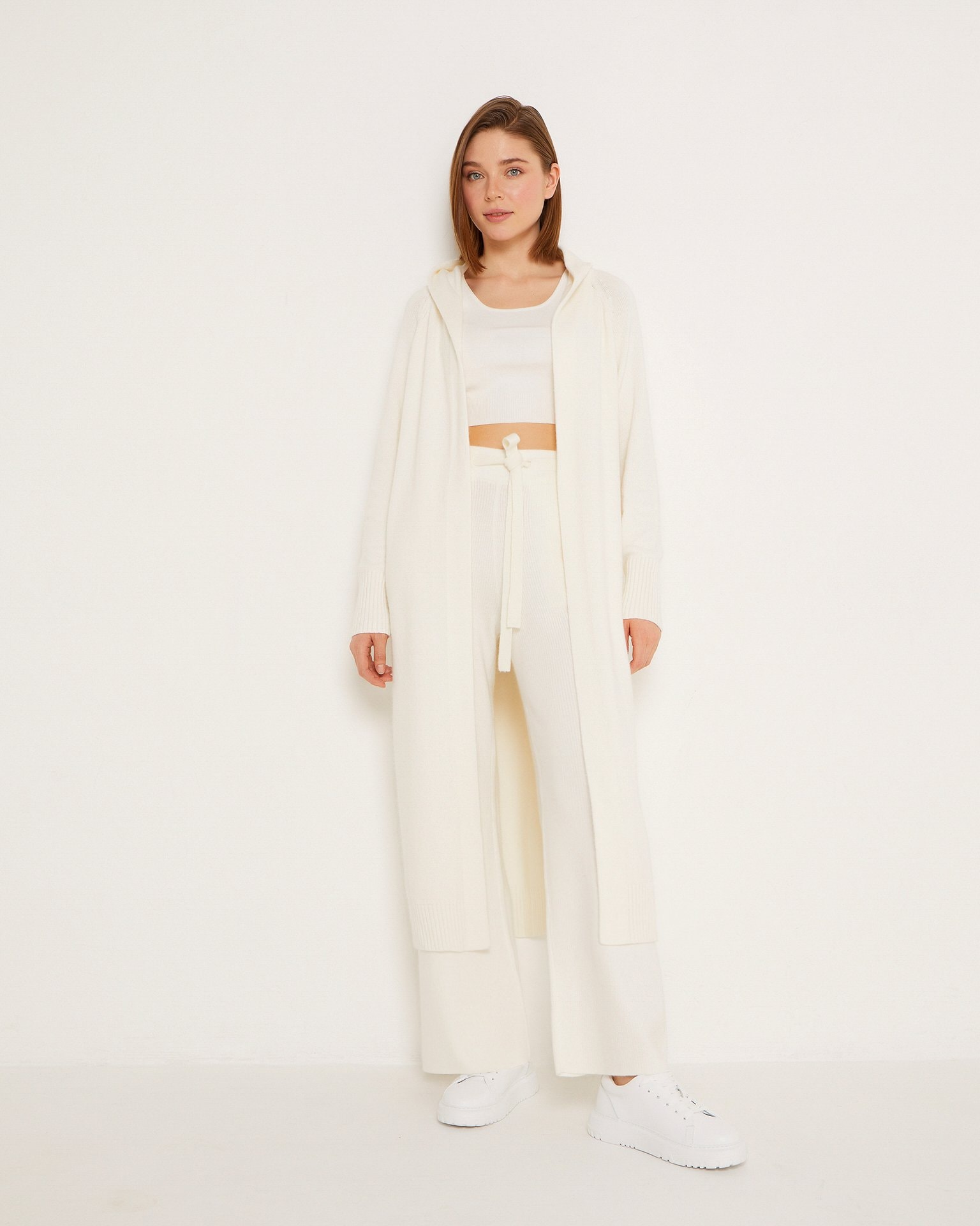 White cardigan, White — photo 3