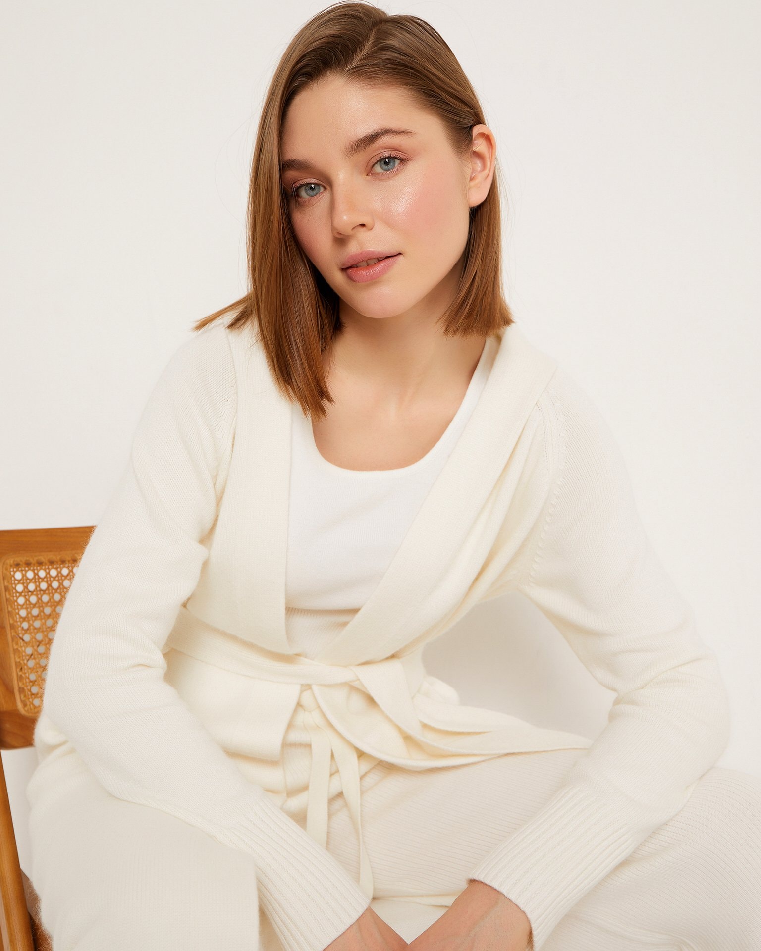 White cardigan, White — photo 6