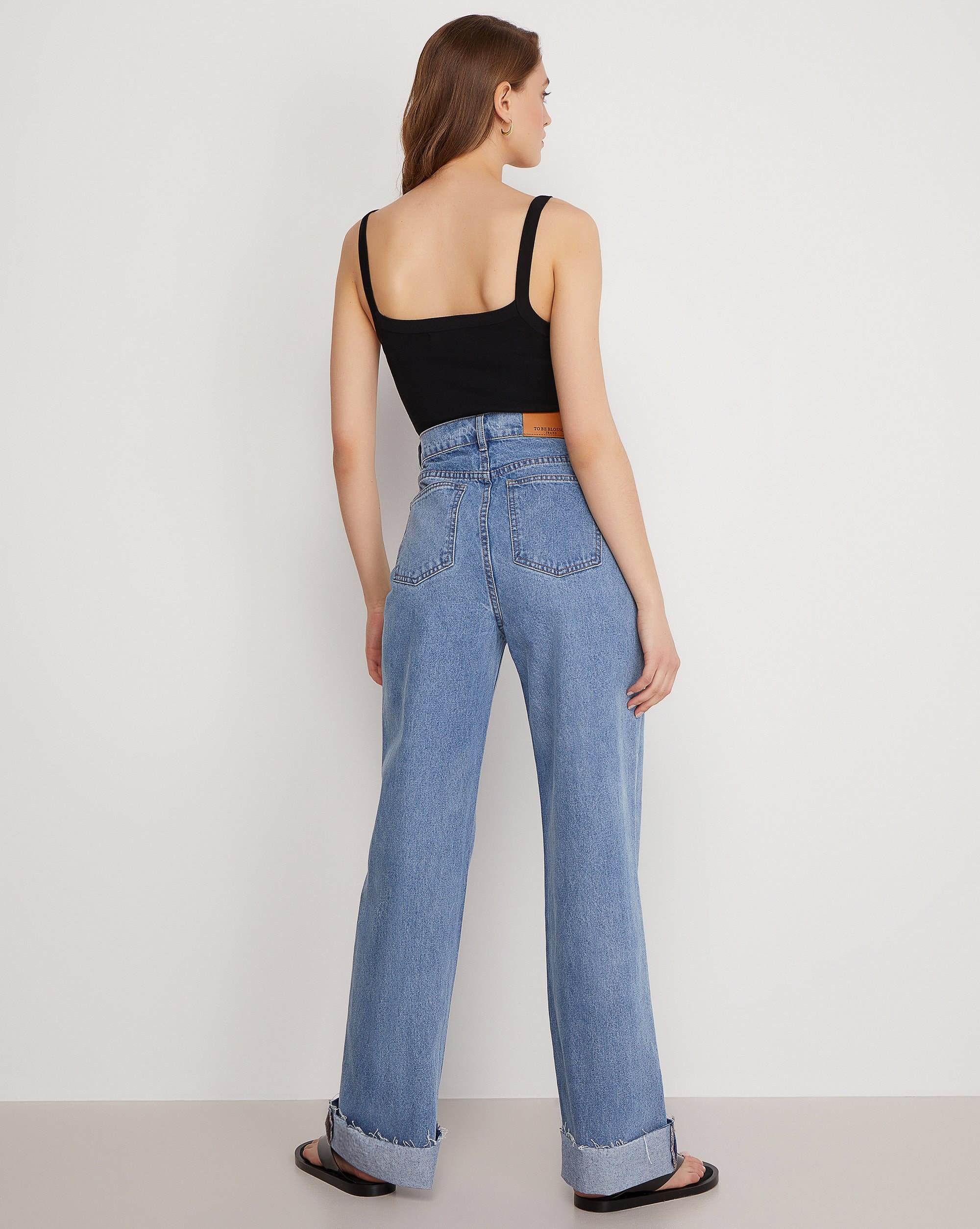 Turn-up jeans, Blue — photo 4