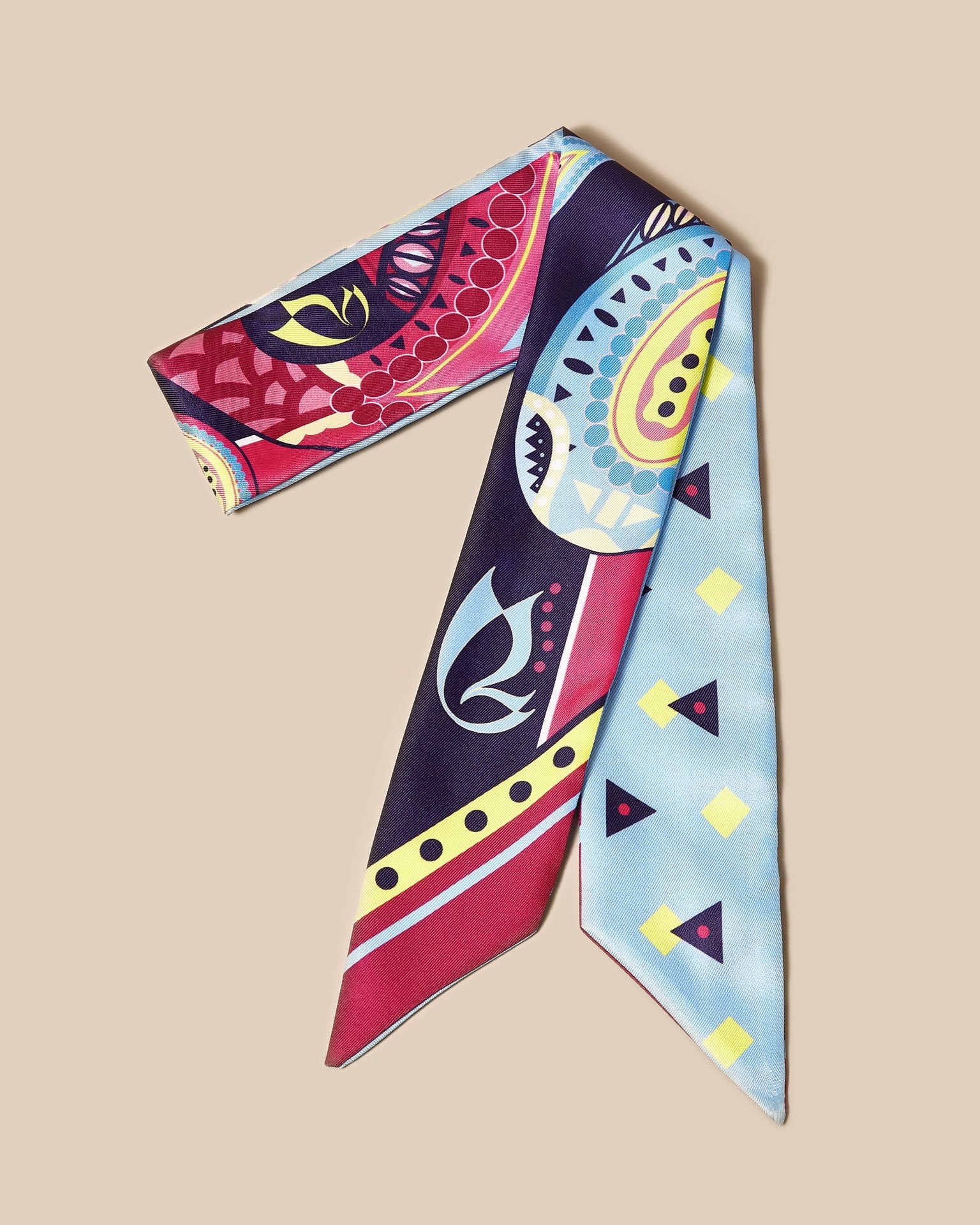 Printed scarf-band, Light Blue — photo 2