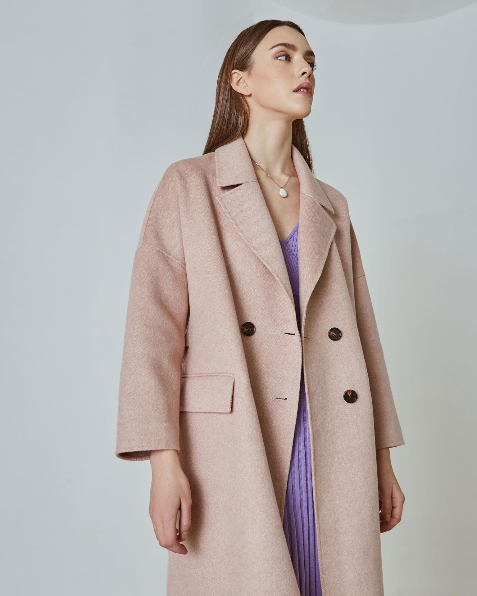 Classic coat with flaps, Powder — photo 3