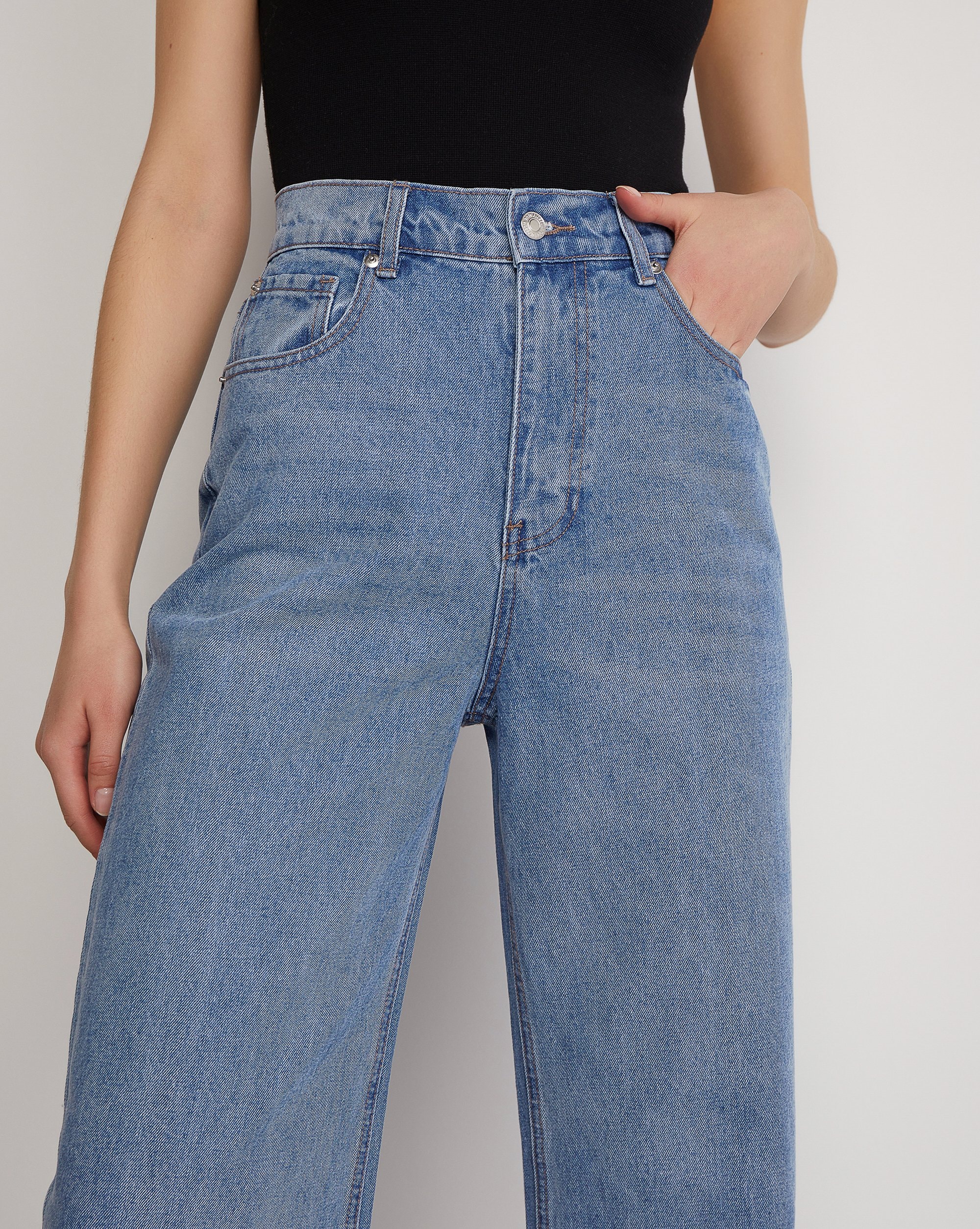 Turn-up jeans, Blue — photo 5