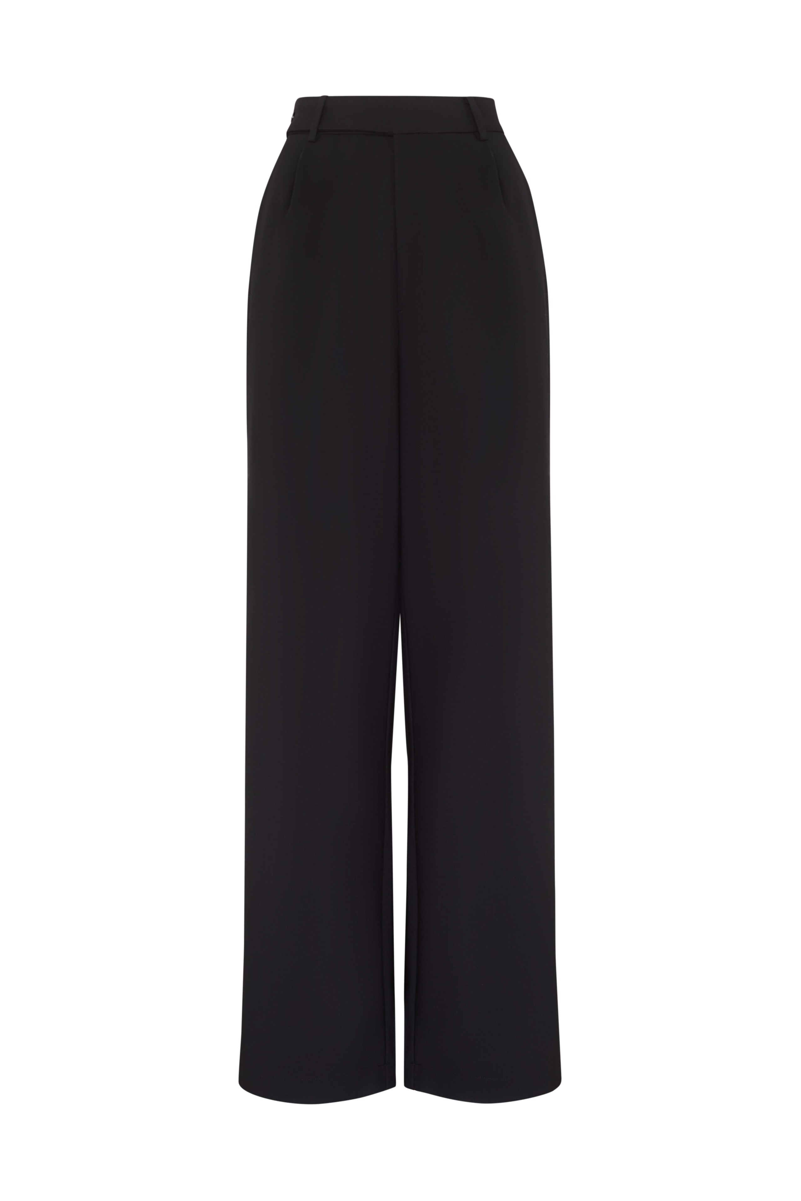 Wide-leg trousers, Black — photo 2