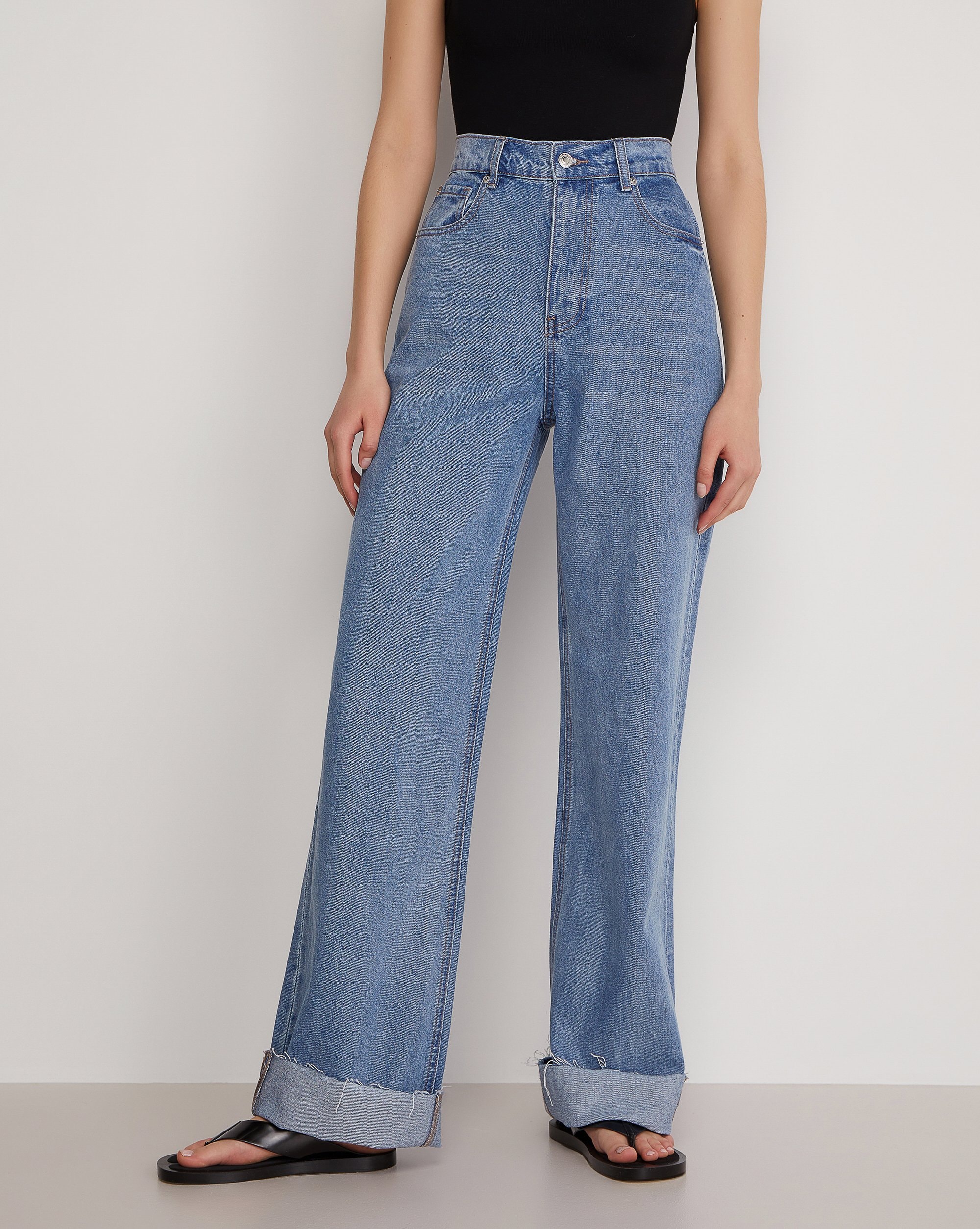 Turn-up jeans, Blue — photo 2
