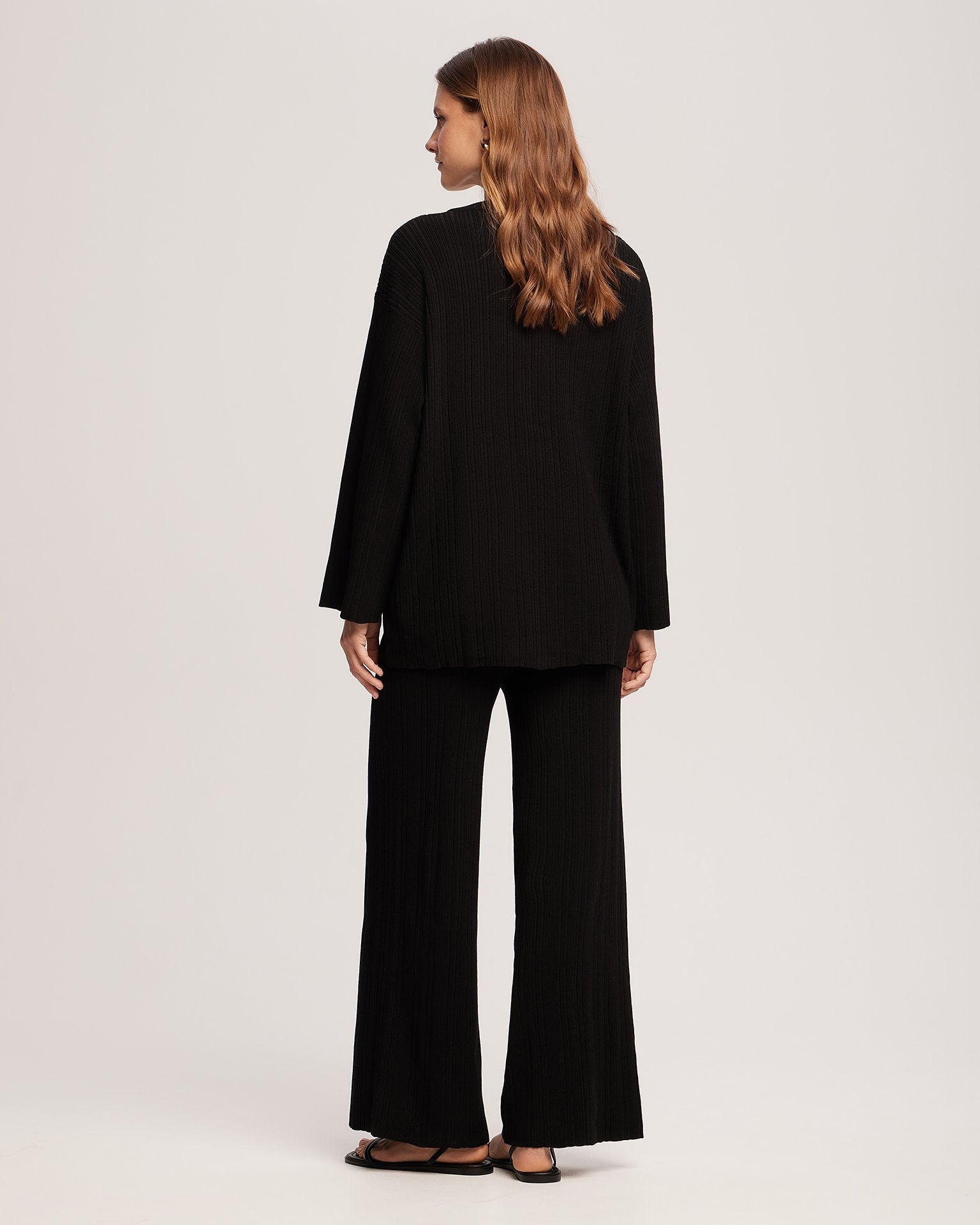 Black palazzo pants suit, Black — photo 3
