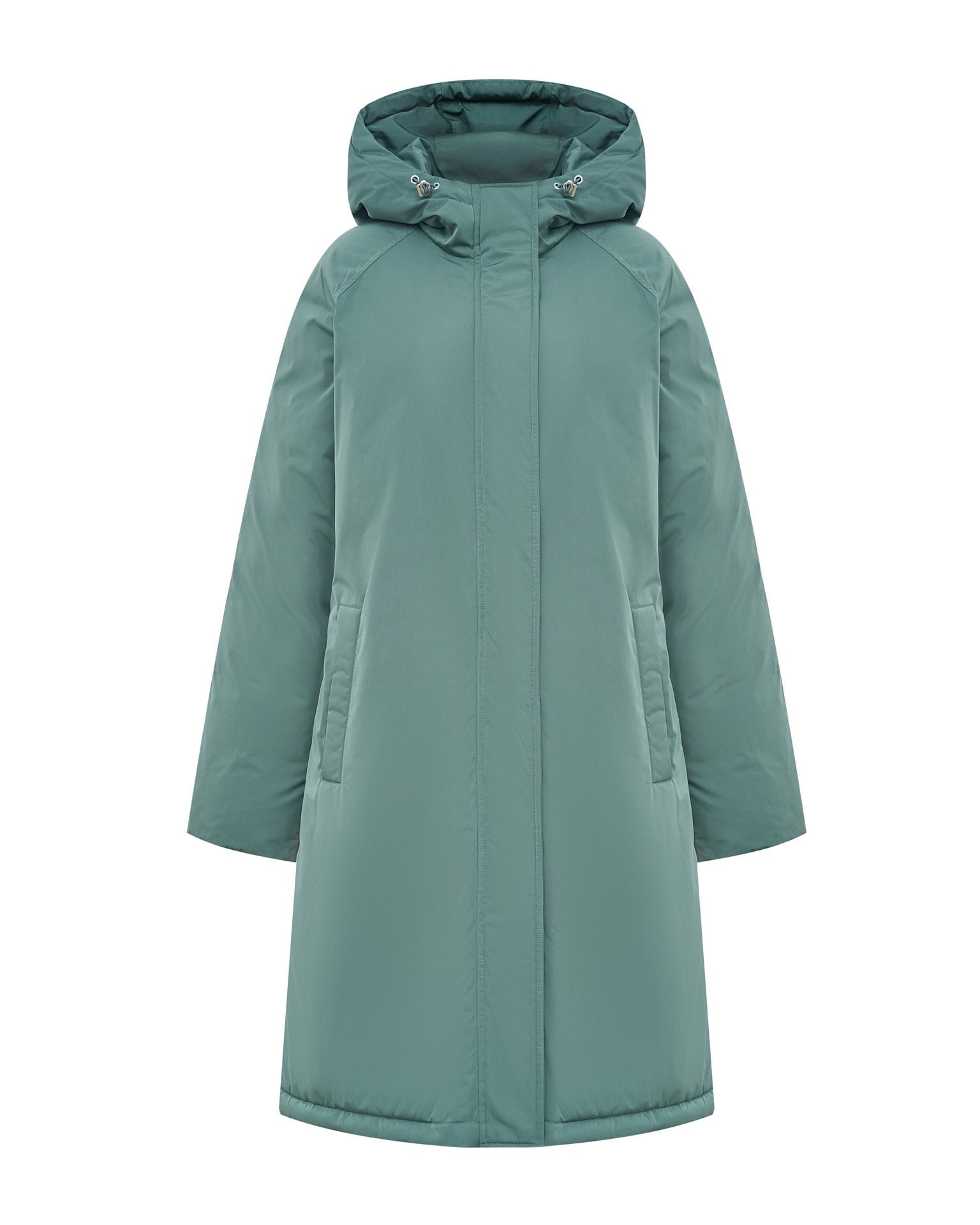 Straight-cut down jacket, Khaki
