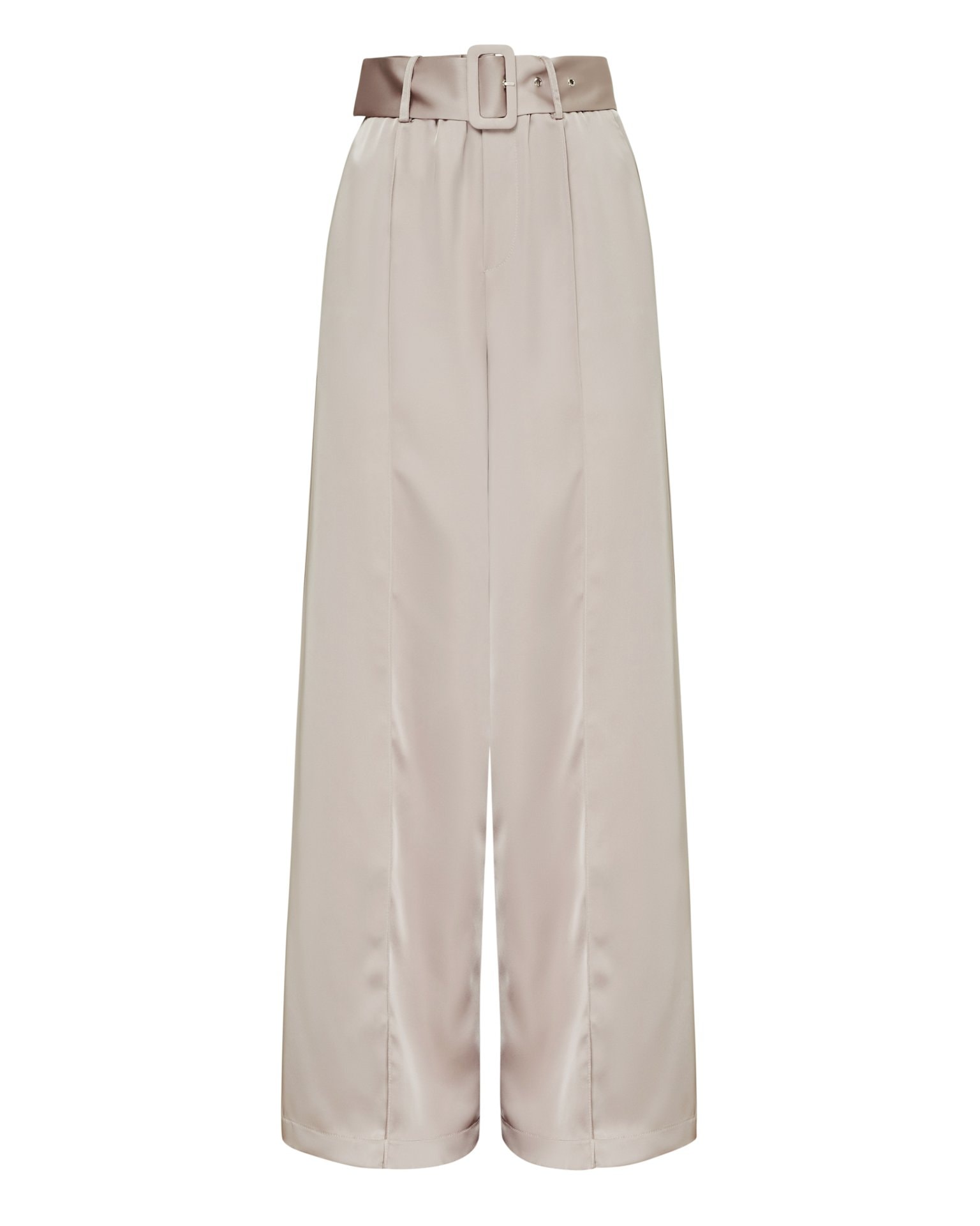 Wide-leg satin trousers, Nude — photo 7