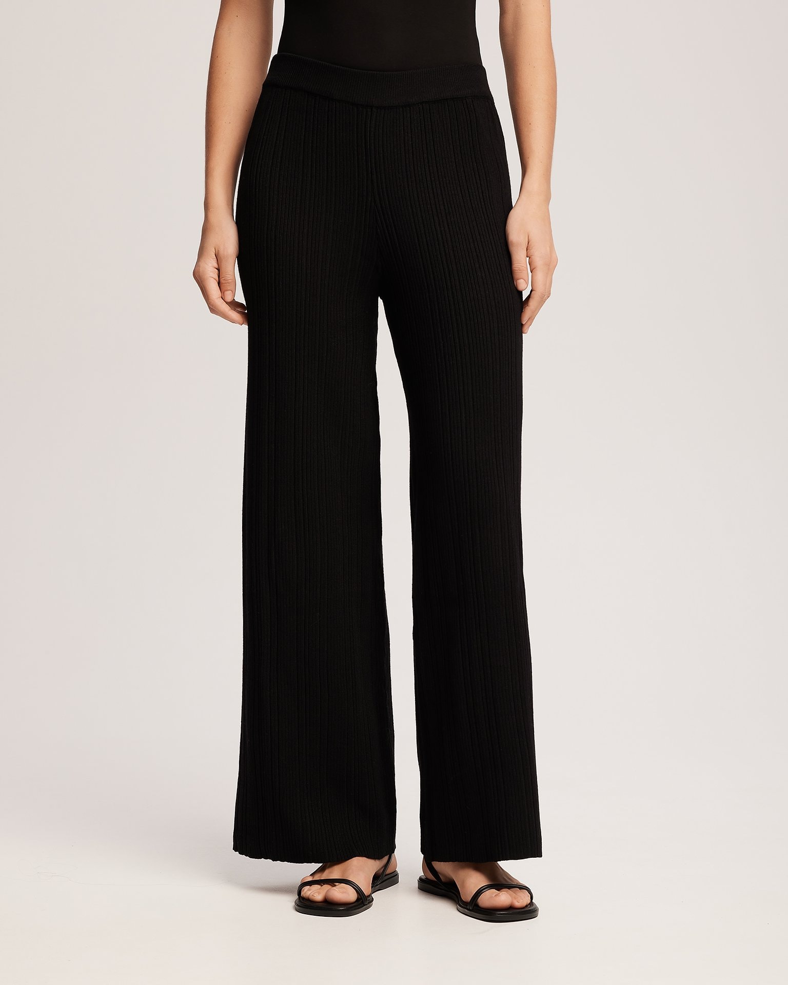 Black palazzo pants suit, Black — photo 10